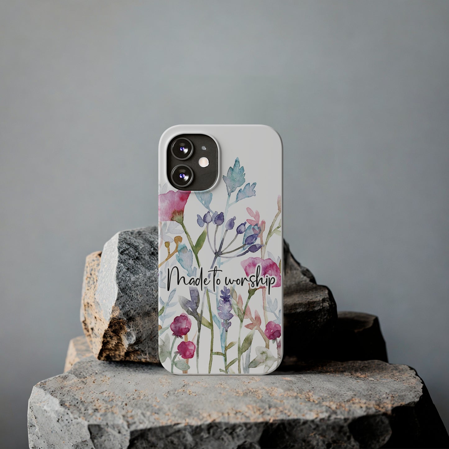 Made to Worship Slim Phone Case, made to worship, christian gift, cellphone case, slim phone case