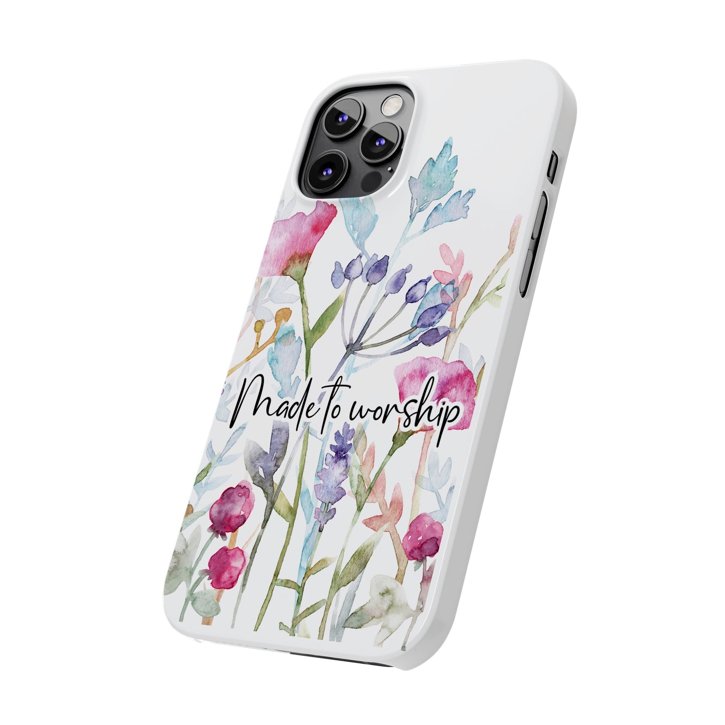 Made to Worship Slim Phone Case, made to worship, christian gift, cellphone case, slim phone case