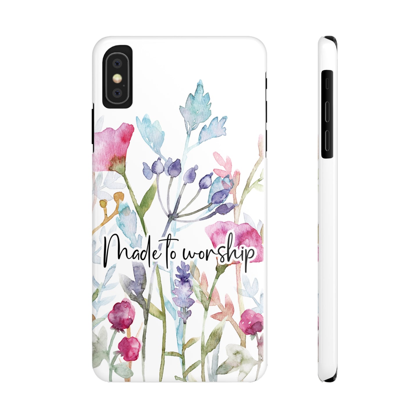 Made to Worship Slim Phone Case, made to worship, christian gift, cellphone case, slim phone case