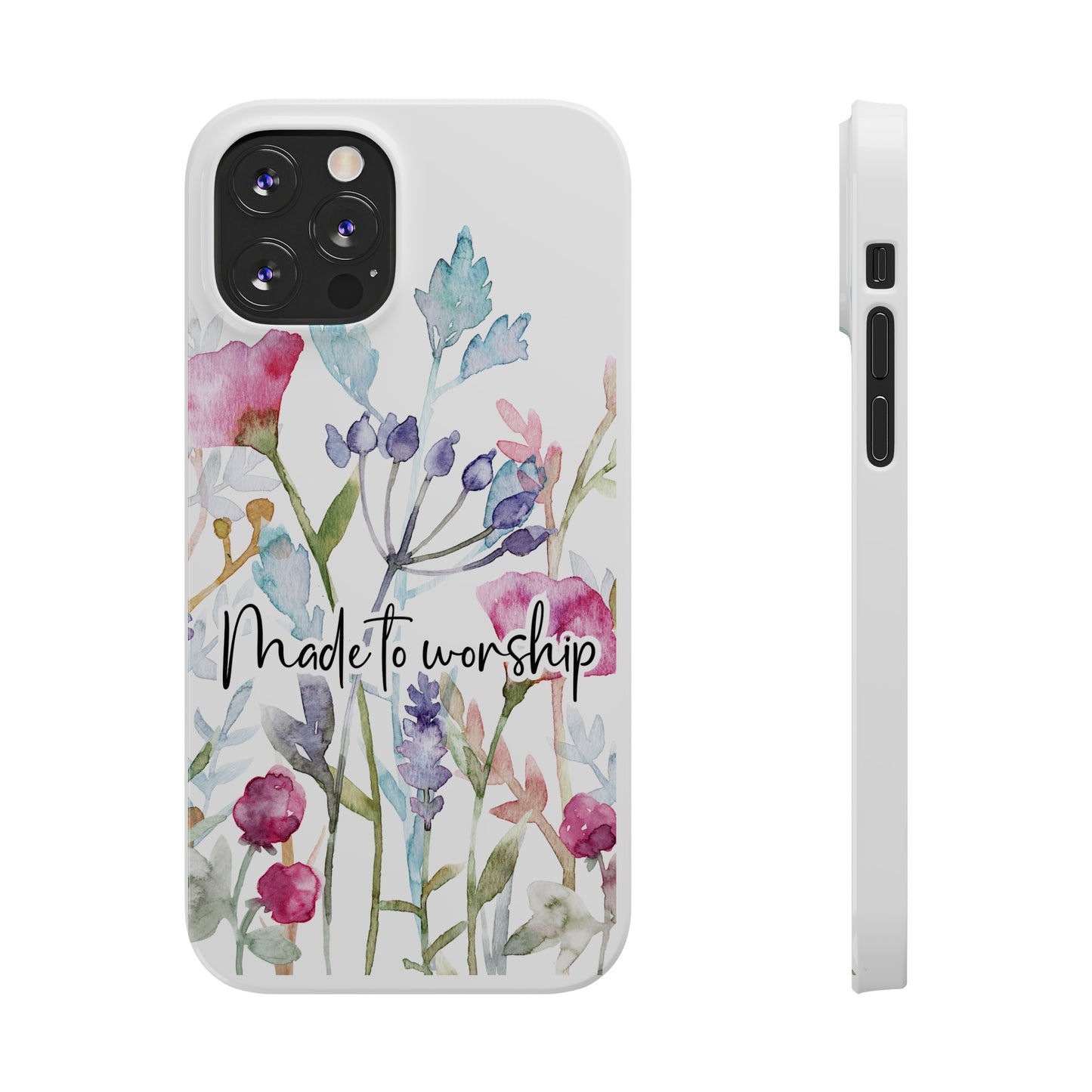 Made to Worship Slim Phone Case, made to worship, christian gift, cellphone case, slim phone case