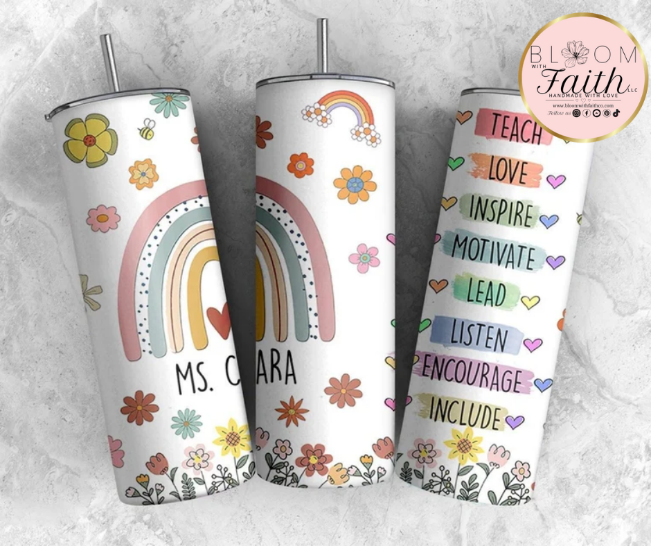 Teacher tumbler personalized
