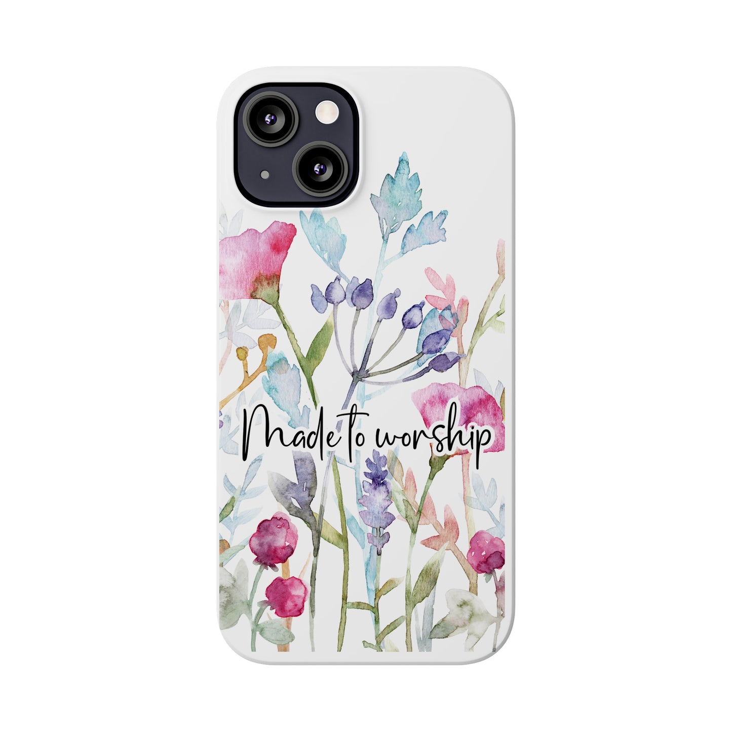 Made to Worship Slim Phone Case, made to worship, christian gift, cellphone case, slim phone case