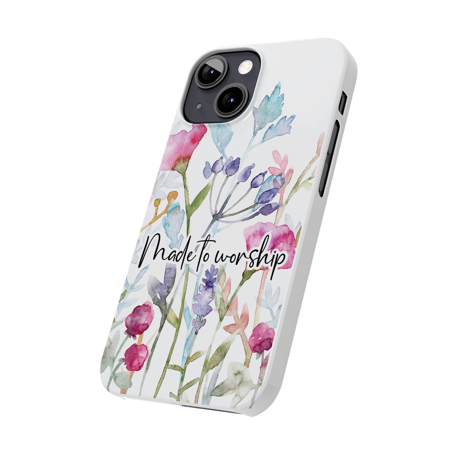 Made to Worship Slim Phone Case, made to worship, christian gift, cellphone case, slim phone case