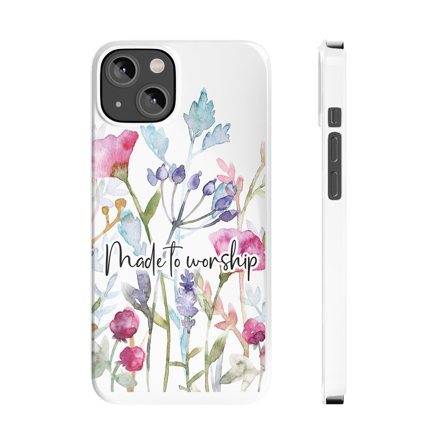 Made to Worship Slim Phone Case, made to worship, christian gift, cellphone case, slim phone case