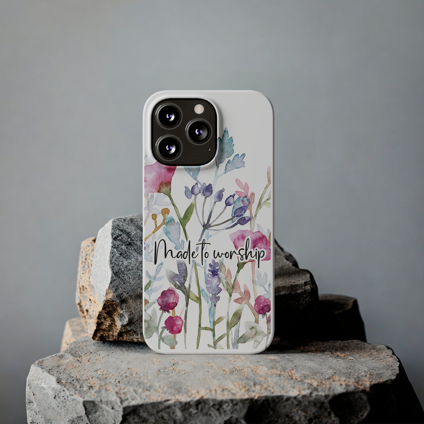 Made to Worship Slim Phone Case, made to worship, christian gift, cellphone case, slim phone case