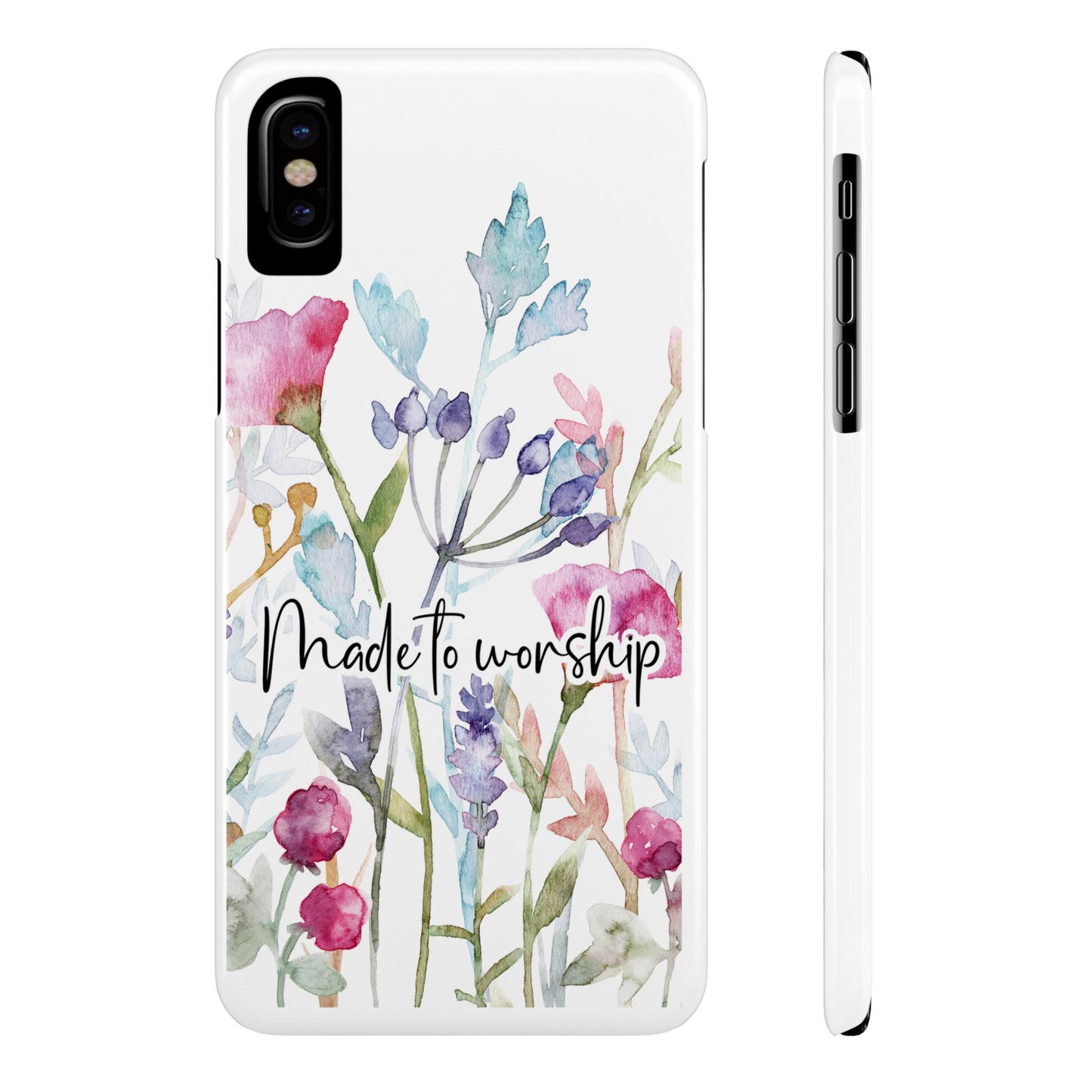 Made to Worship Slim Phone Case, made to worship, christian gift, cellphone case, slim phone case