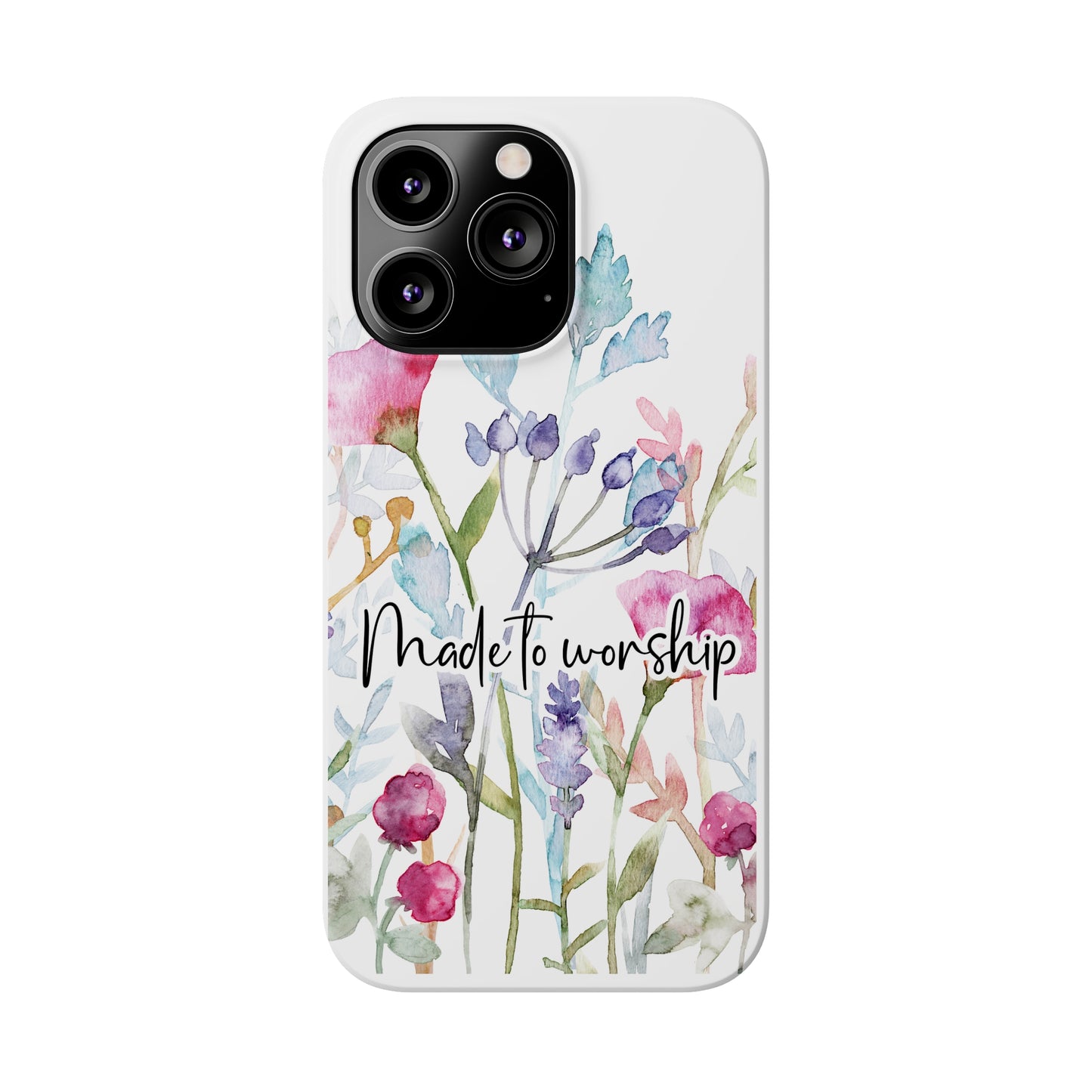 Made to Worship Slim Phone Case, made to worship, christian gift, cellphone case, slim phone case