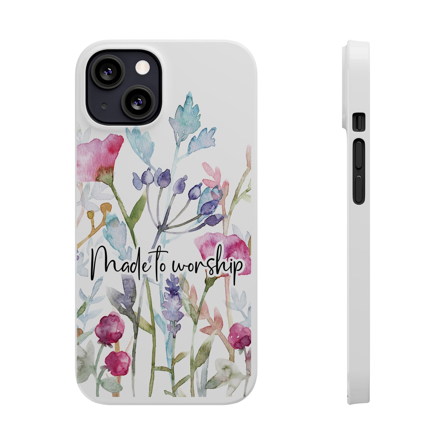 Made to Worship Slim Phone Case, made to worship, christian gift, cellphone case, slim phone case