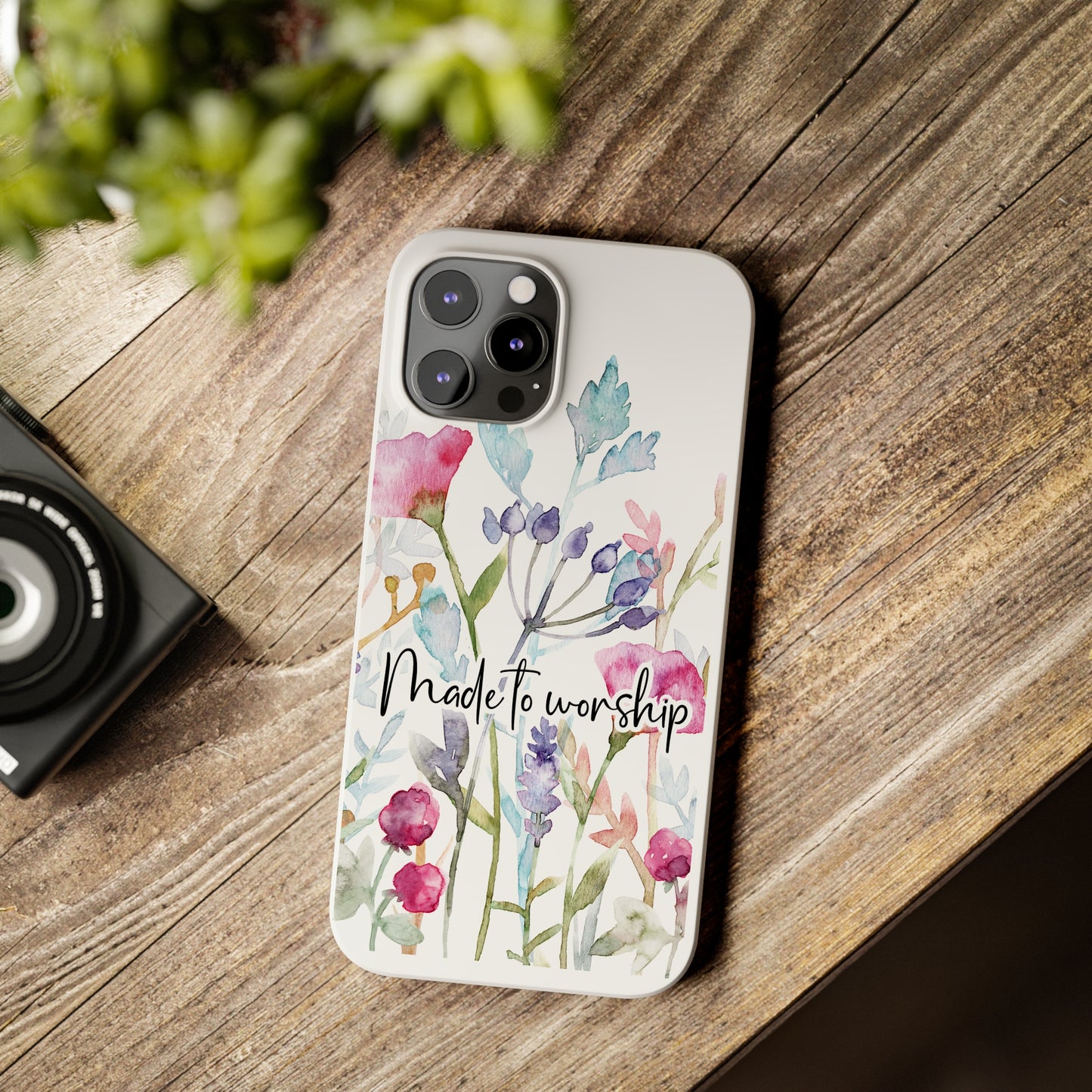 Made to Worship Slim Phone Case, made to worship, christian gift, cellphone case, slim phone case