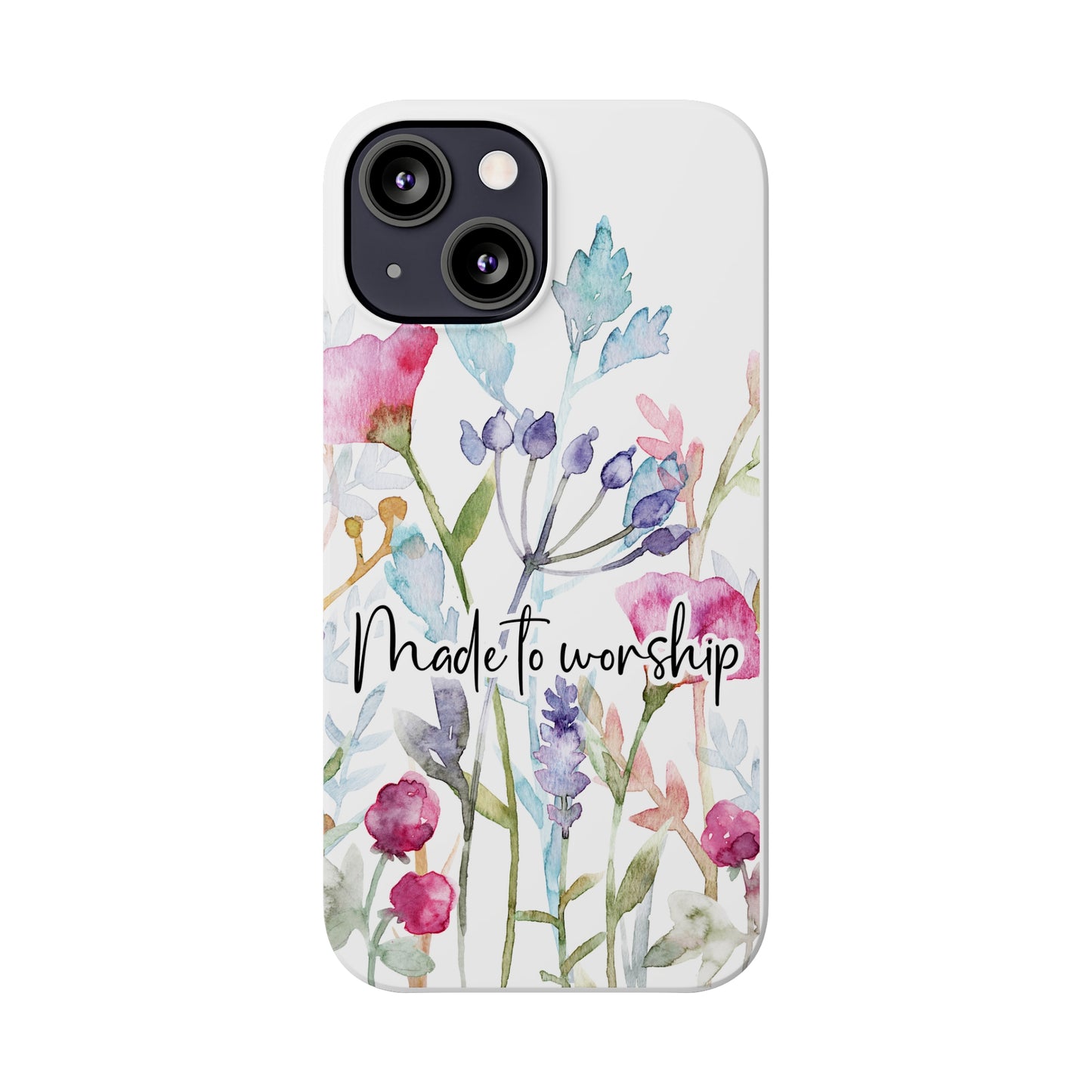 Made to Worship Slim Phone Case, made to worship, christian gift, cellphone case, slim phone case