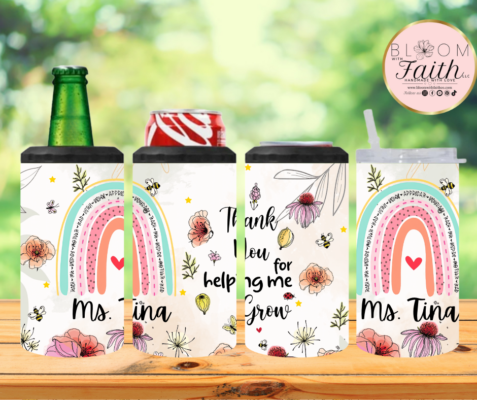 4 in 1 tumbler, can cooler and bottle cooler.