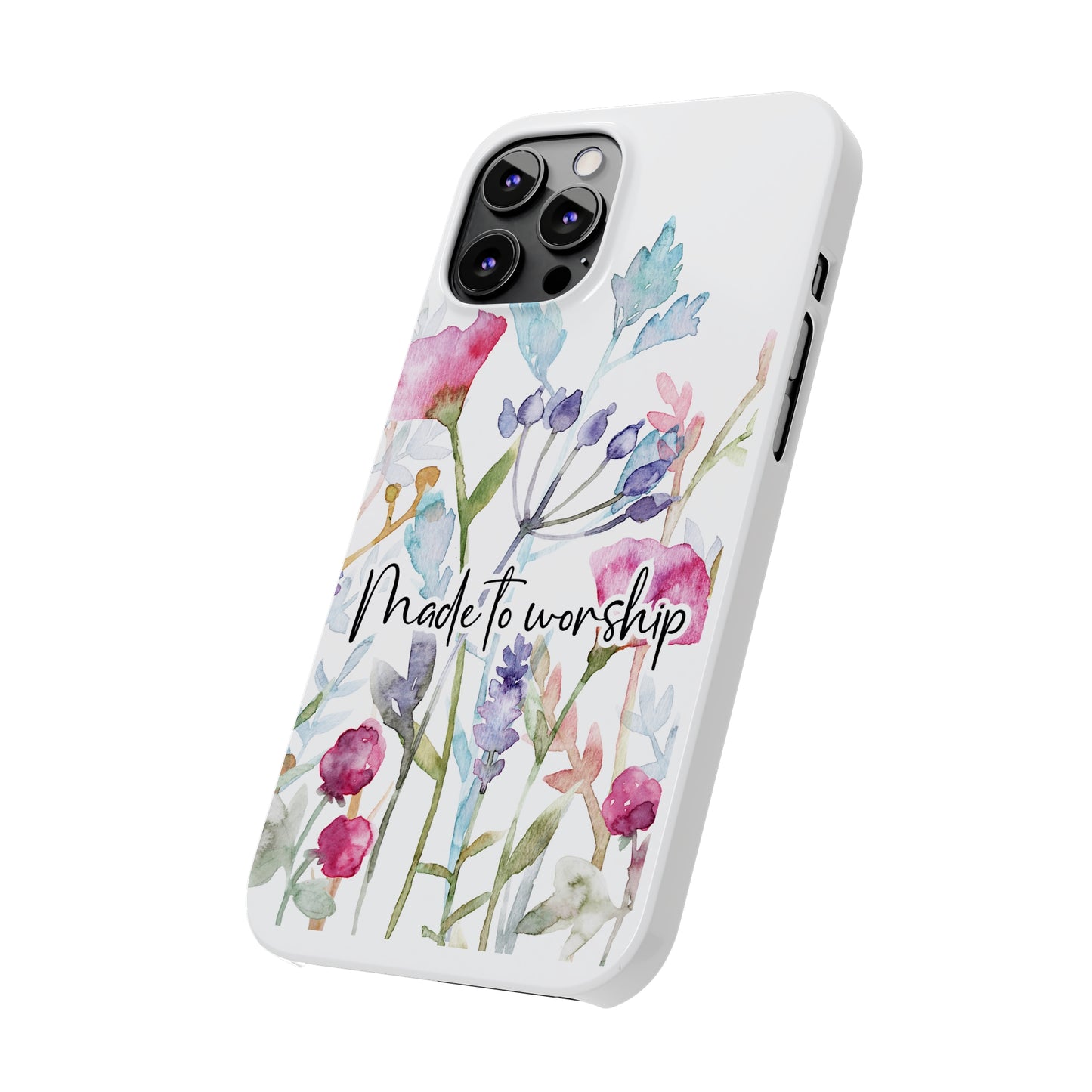 Made to Worship Slim Phone Case, made to worship, christian gift, cellphone case, slim phone case