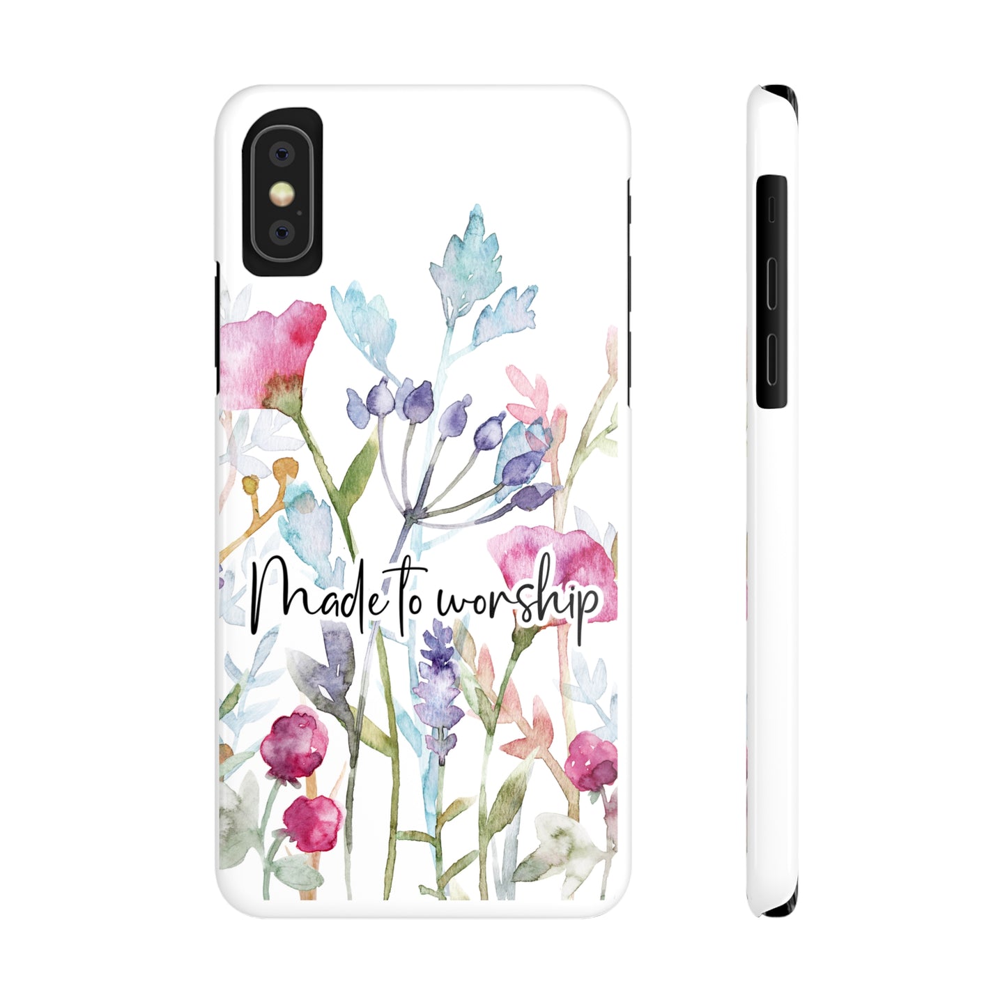 Made to Worship Slim Phone Case, made to worship, christian gift, cellphone case, slim phone case