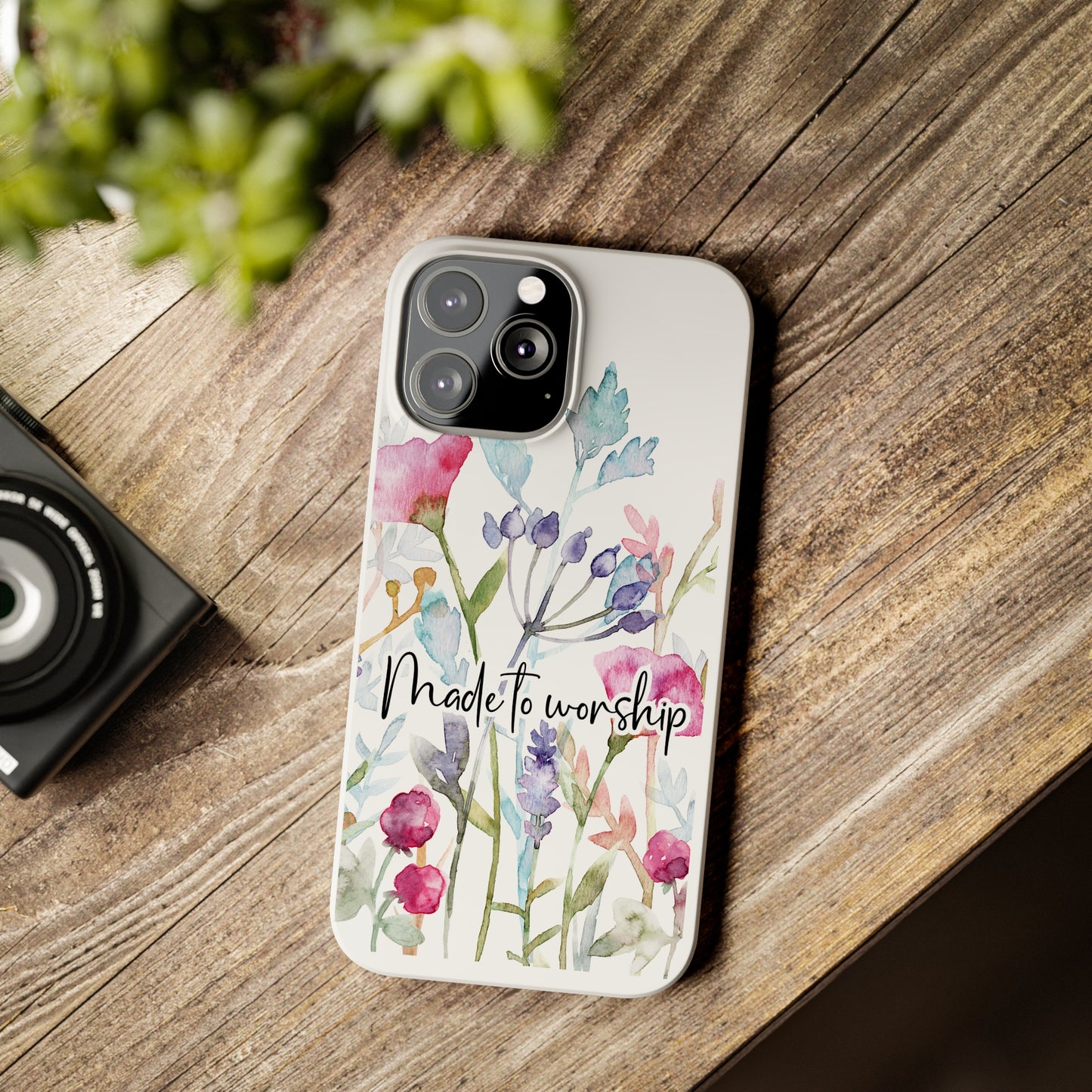 Made to Worship Slim Phone Case, made to worship, christian gift, cellphone case, slim phone case