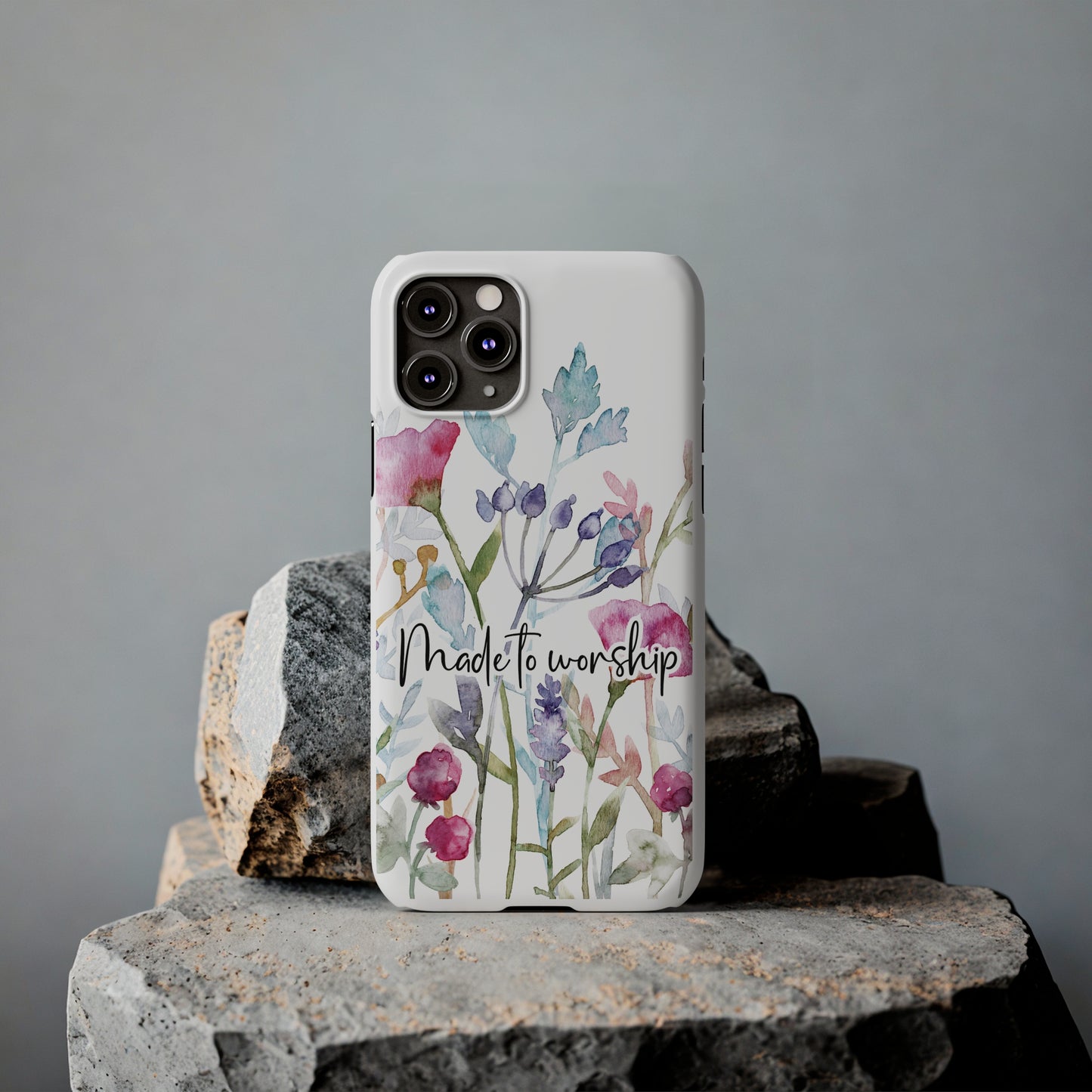 Made to Worship Slim Phone Case, made to worship, christian gift, cellphone case, slim phone case
