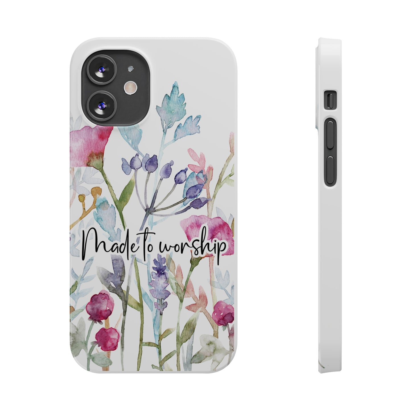 Made to Worship Slim Phone Case, made to worship, christian gift, cellphone case, slim phone case