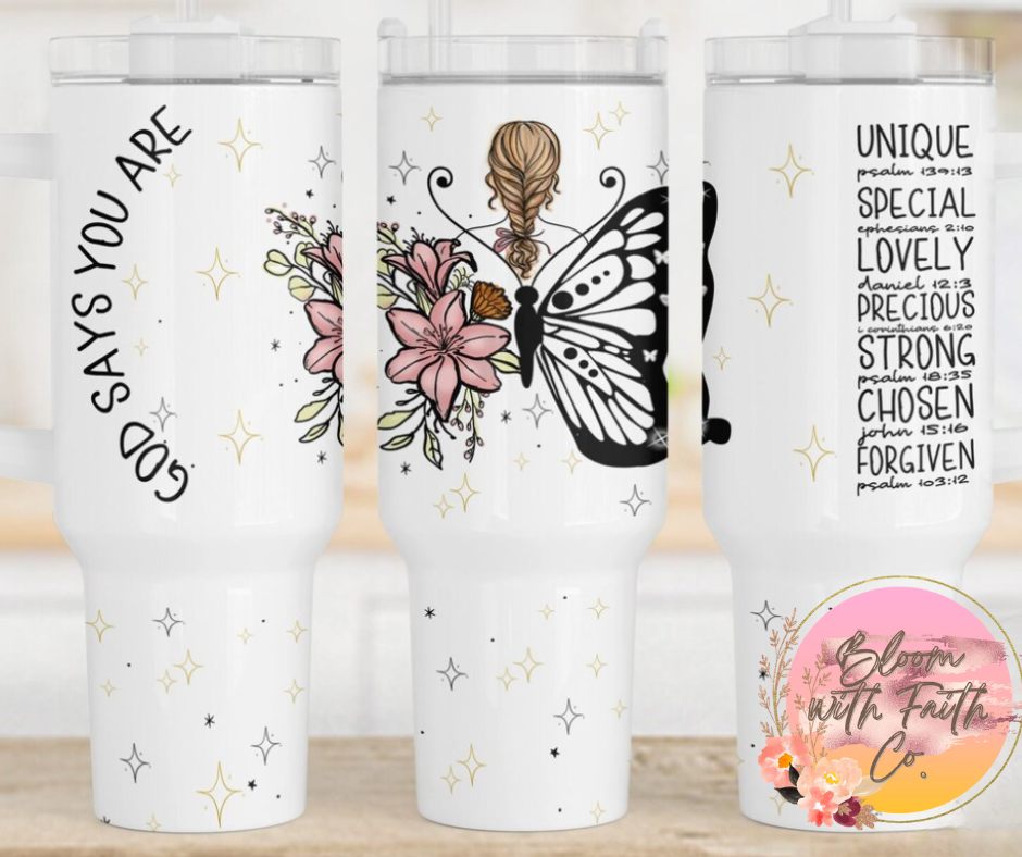 40oz Quencher Tumbler Christian Designs