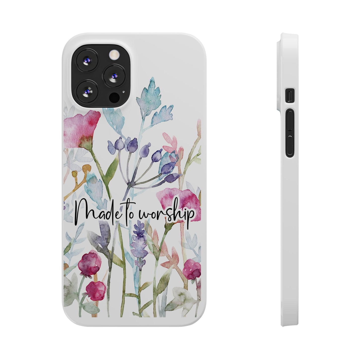 Made to Worship Slim Phone Case, made to worship, christian gift, cellphone case, slim phone case