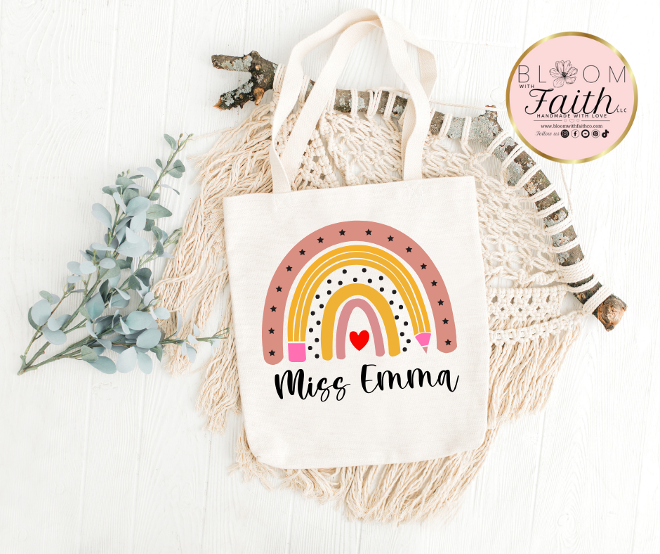 Custom teacher tote bags