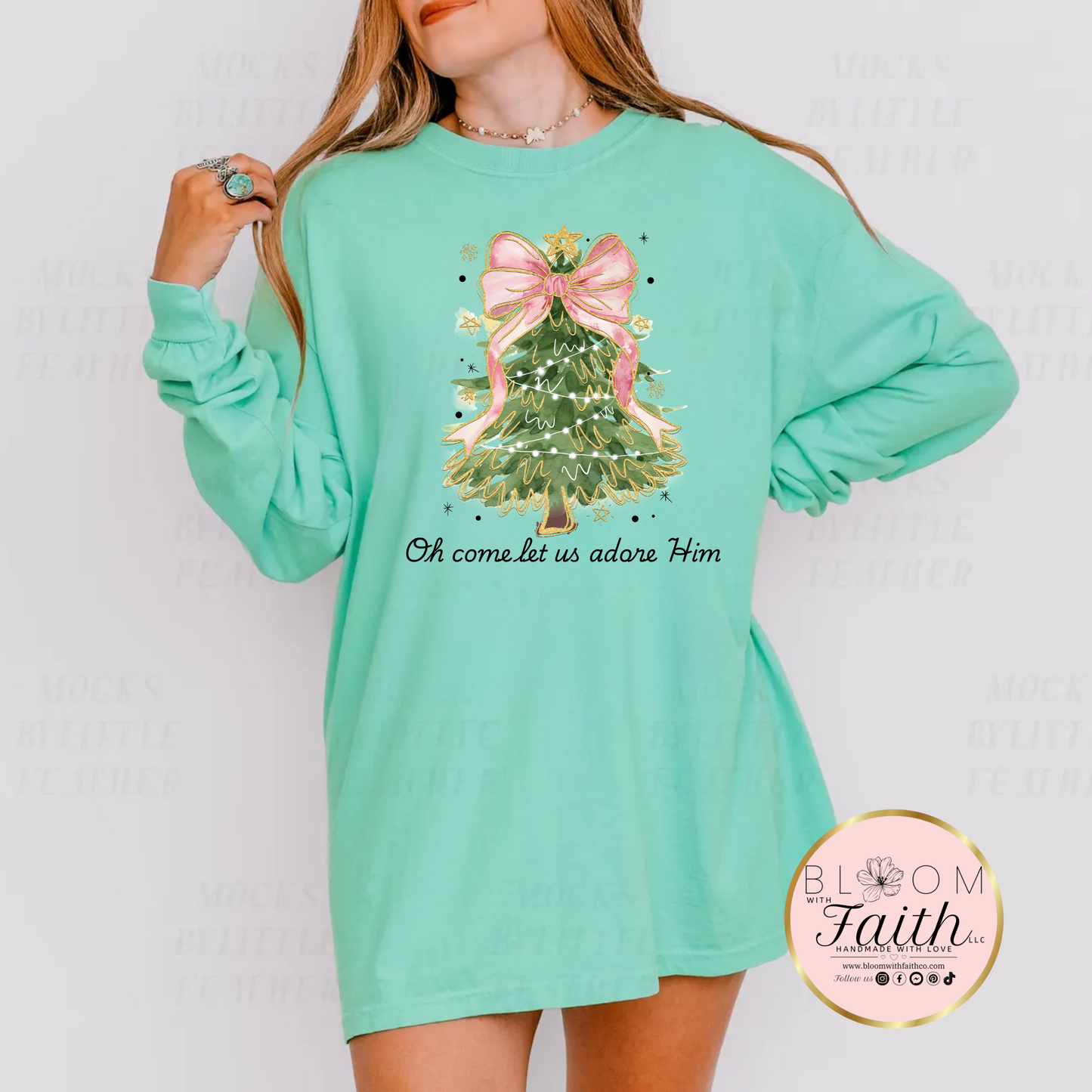 Oh come let us adore him shirt