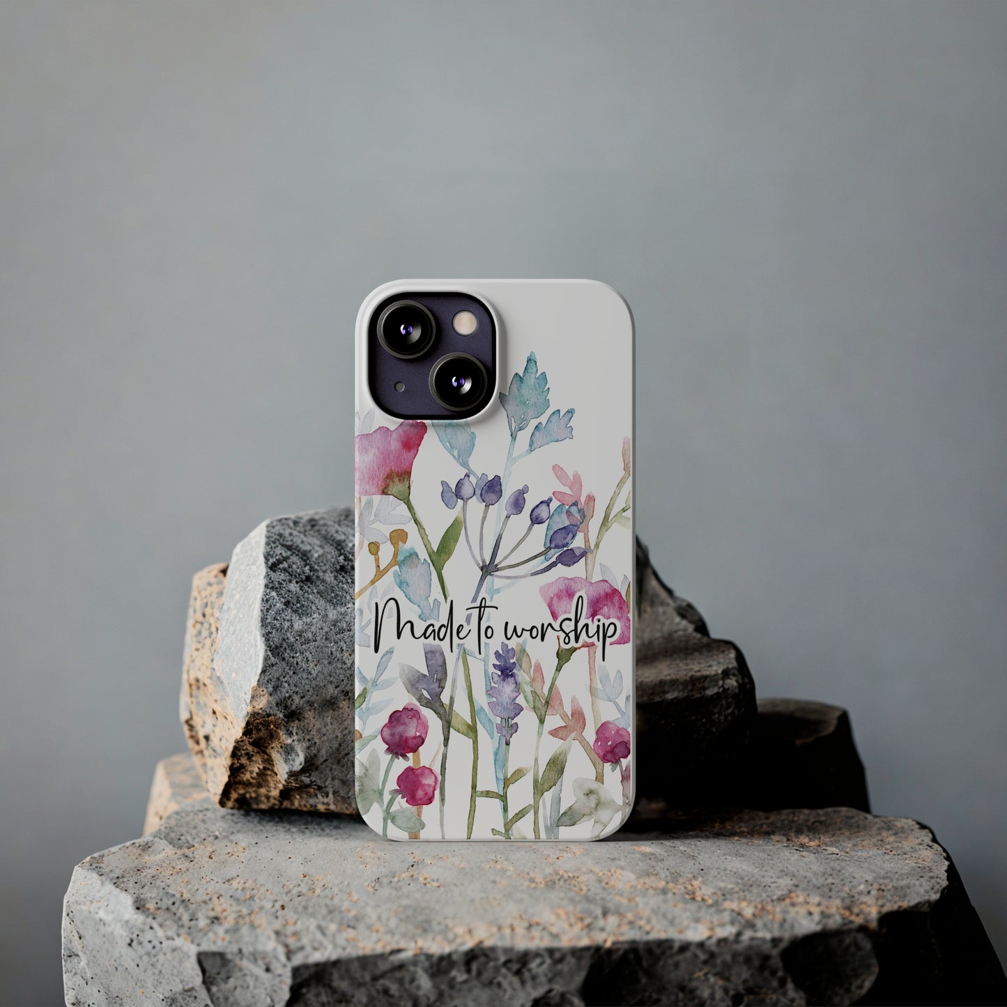 Made to Worship Slim Phone Case, made to worship, christian gift, cellphone case, slim phone case