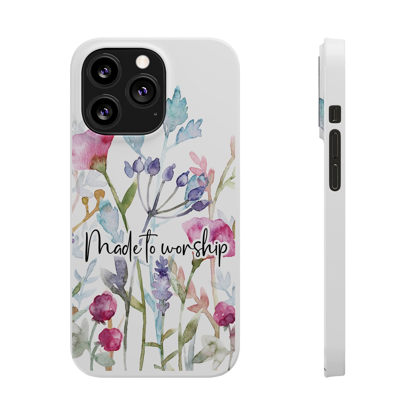 Made to Worship Slim Phone Case, made to worship, christian gift, cellphone case, slim phone case