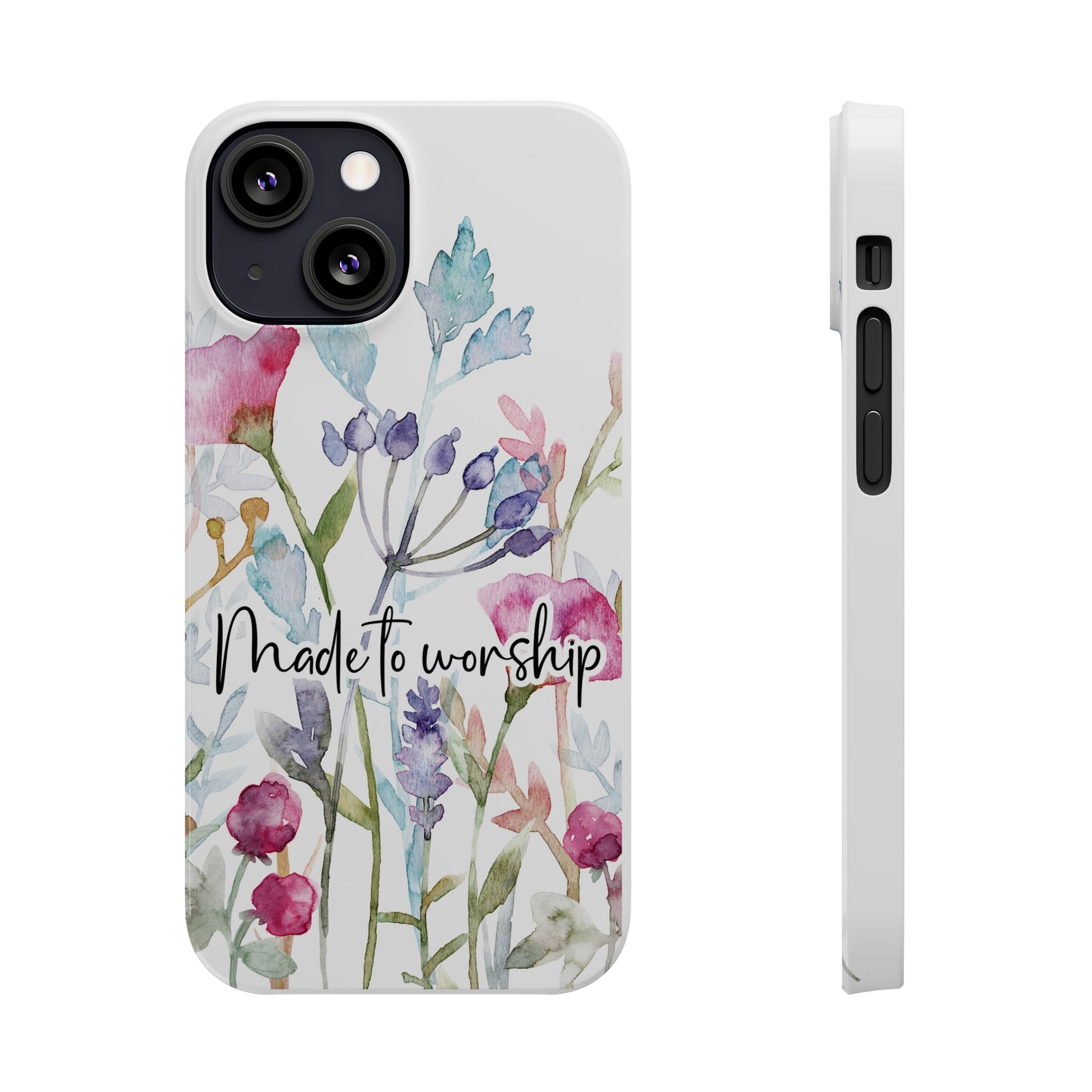 Made to Worship Slim Phone Case, made to worship, christian gift, cellphone case, slim phone case