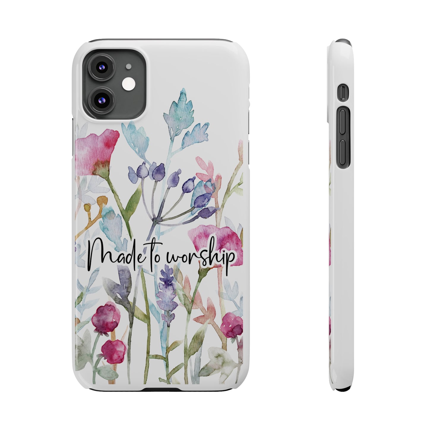 Made to Worship Slim Phone Case, made to worship, christian gift, cellphone case, slim phone case