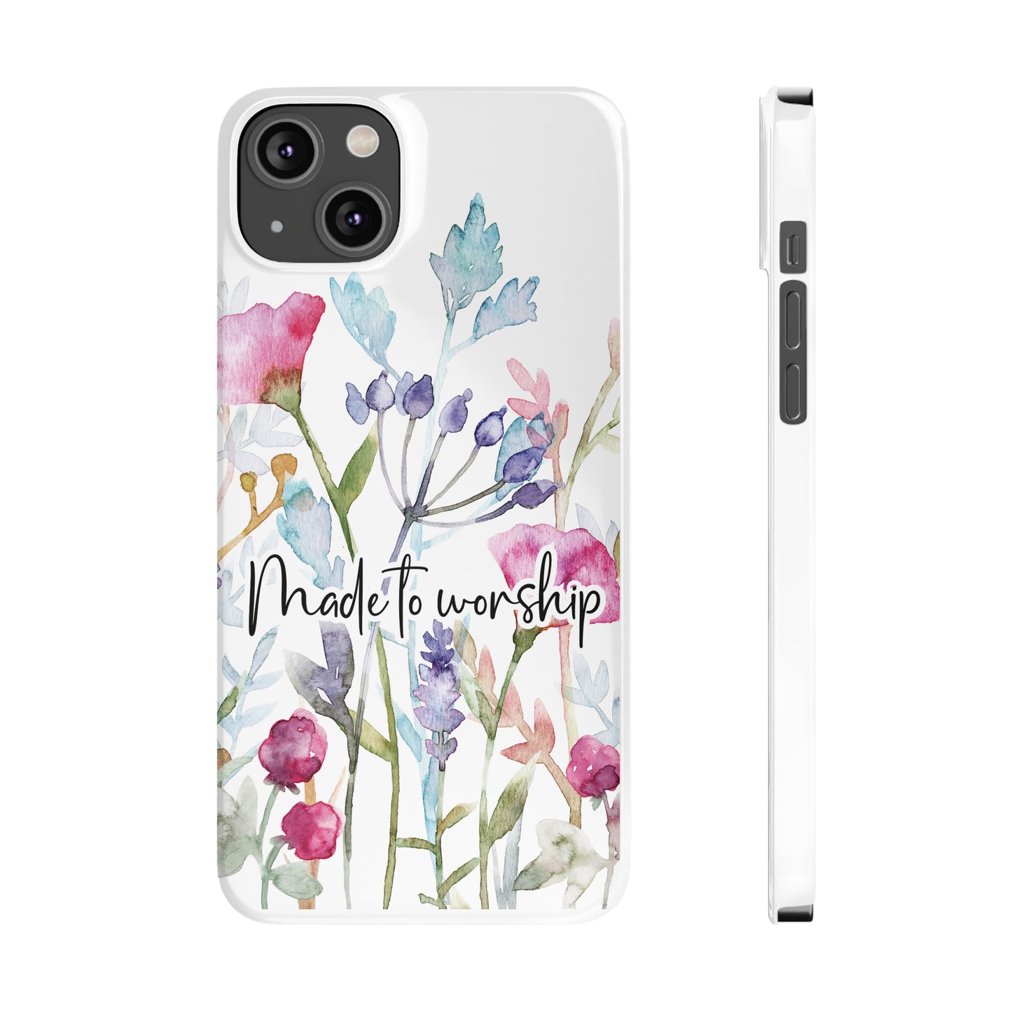 Made to Worship Slim Phone Case, made to worship, christian gift, cellphone case, slim phone case