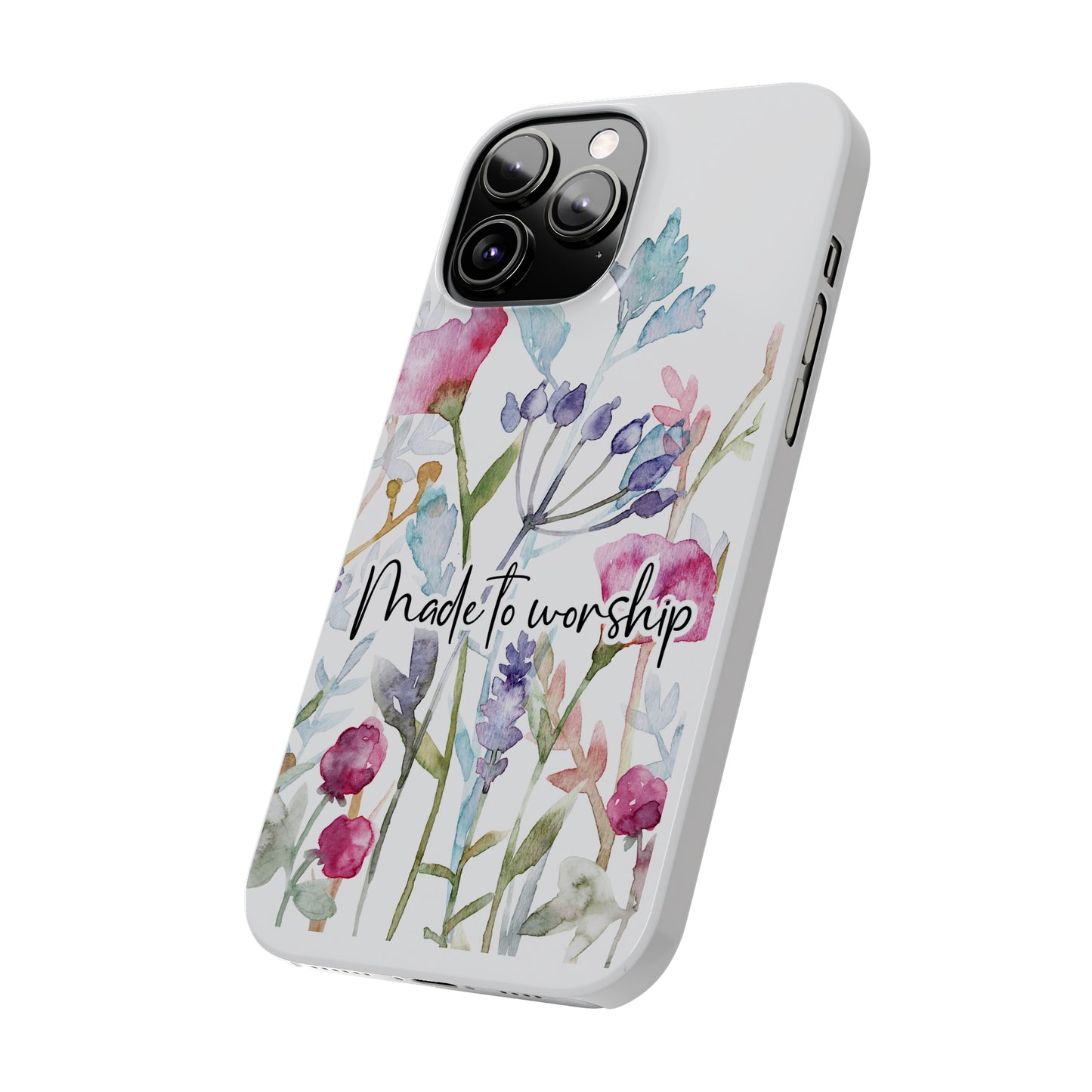 Made to Worship Slim Phone Case, made to worship, christian gift, cellphone case, slim phone case
