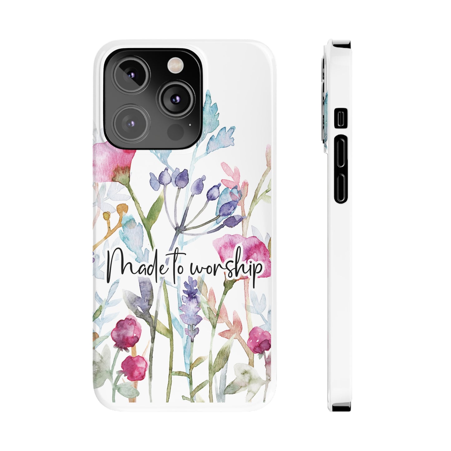 Made to Worship Slim Phone Case, made to worship, christian gift, cellphone case, slim phone case