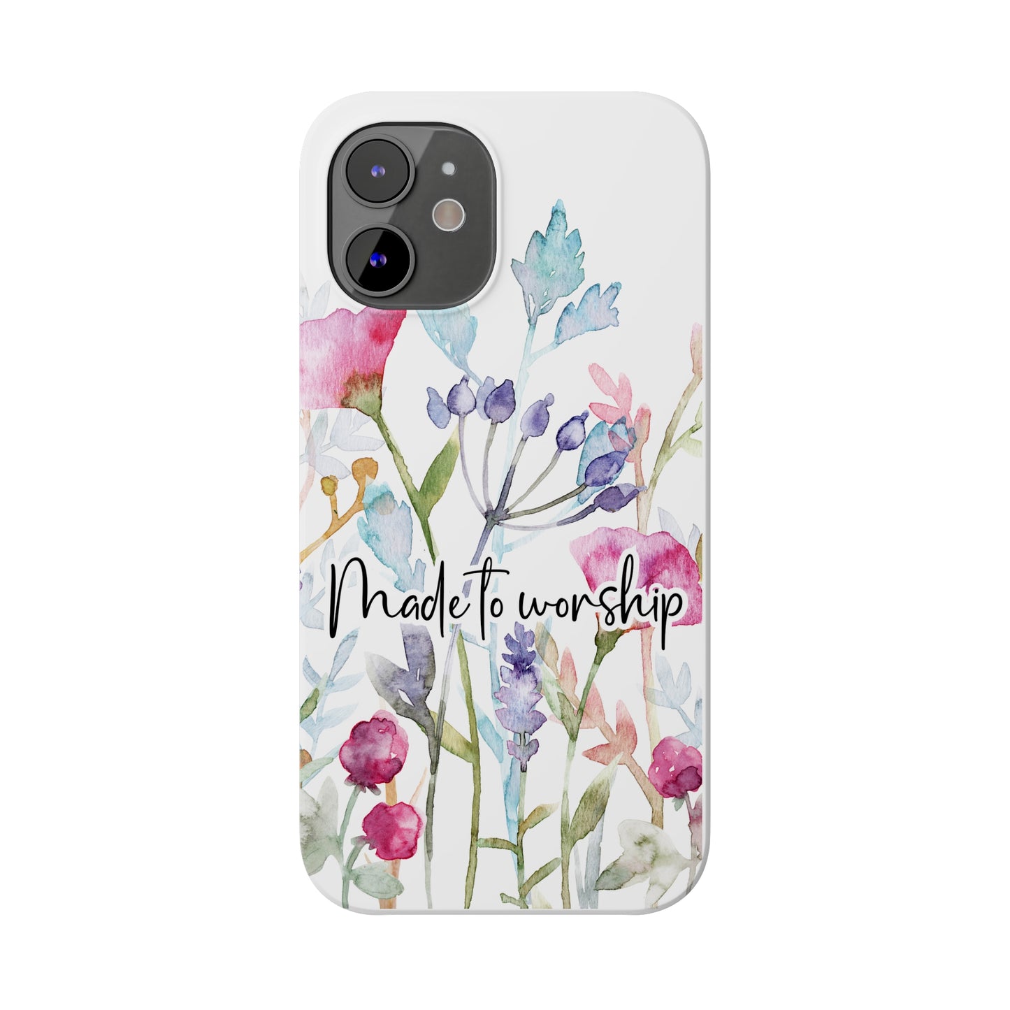 Made to Worship Slim Phone Case, made to worship, christian gift, cellphone case, slim phone case