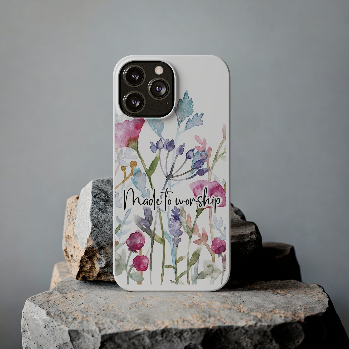 Made to Worship Slim Phone Case, made to worship, christian gift, cellphone case, slim phone case