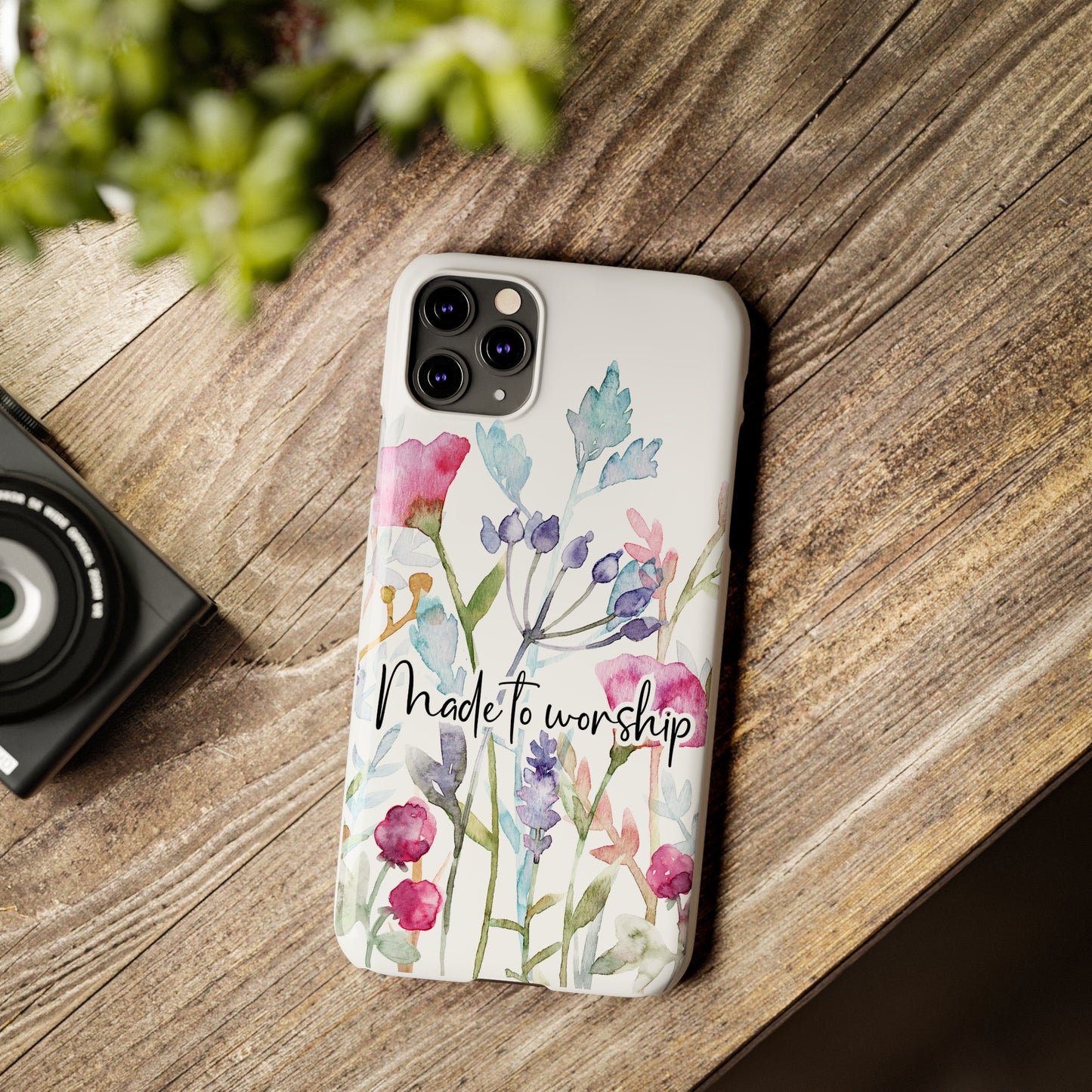 Made to Worship Slim Phone Case, made to worship, christian gift, cellphone case, slim phone case