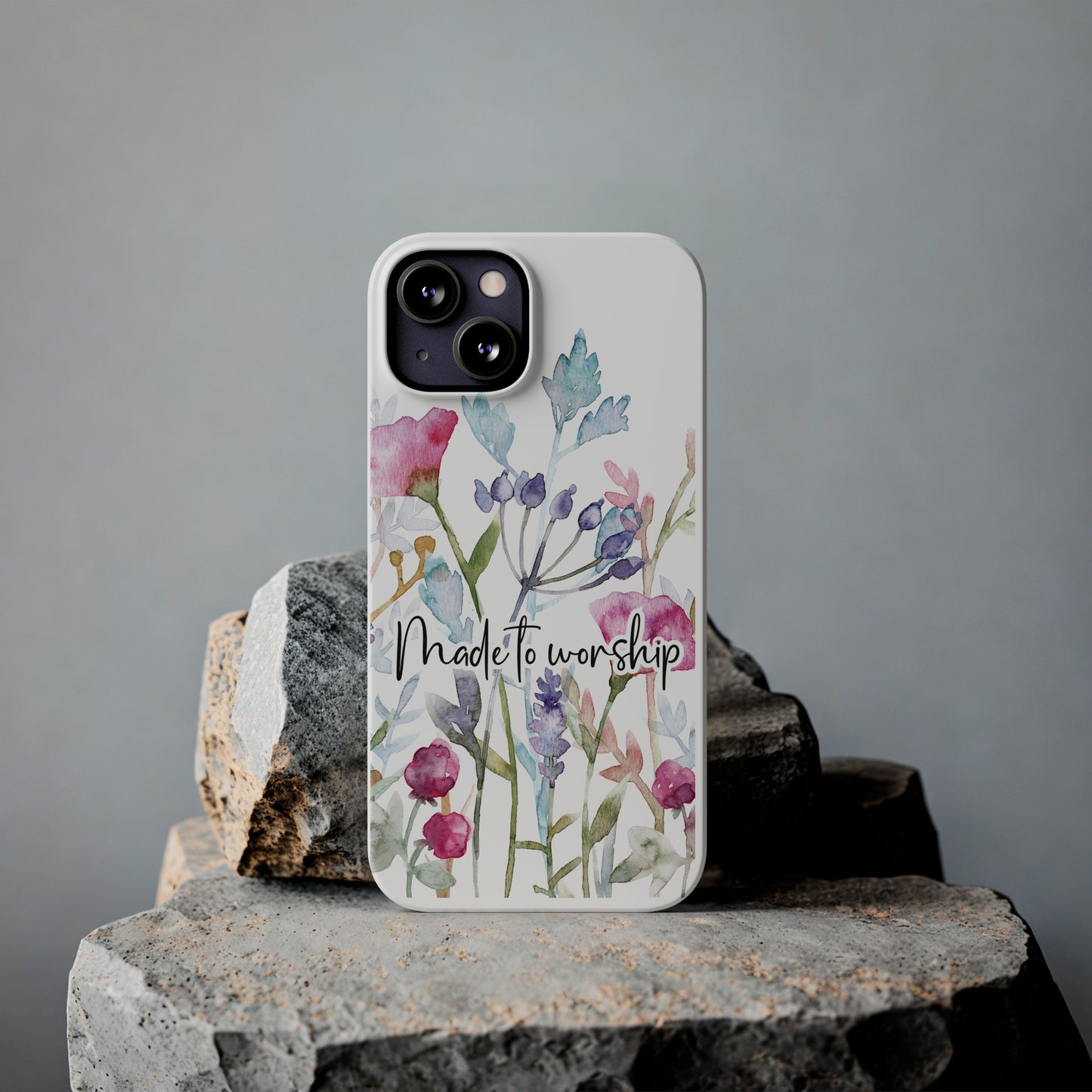 Made to Worship Slim Phone Case, made to worship, christian gift, cellphone case, slim phone case