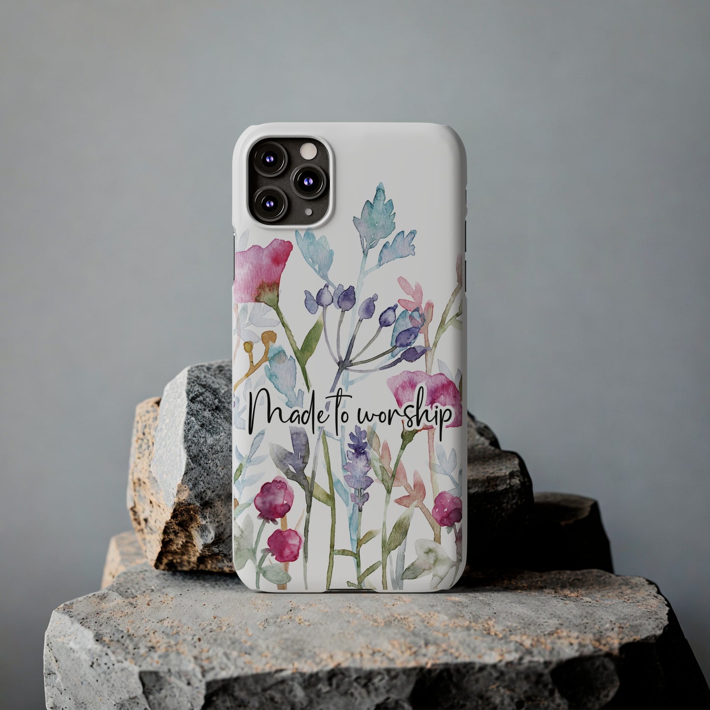 Made to Worship Slim Phone Case, made to worship, christian gift, cellphone case, slim phone case