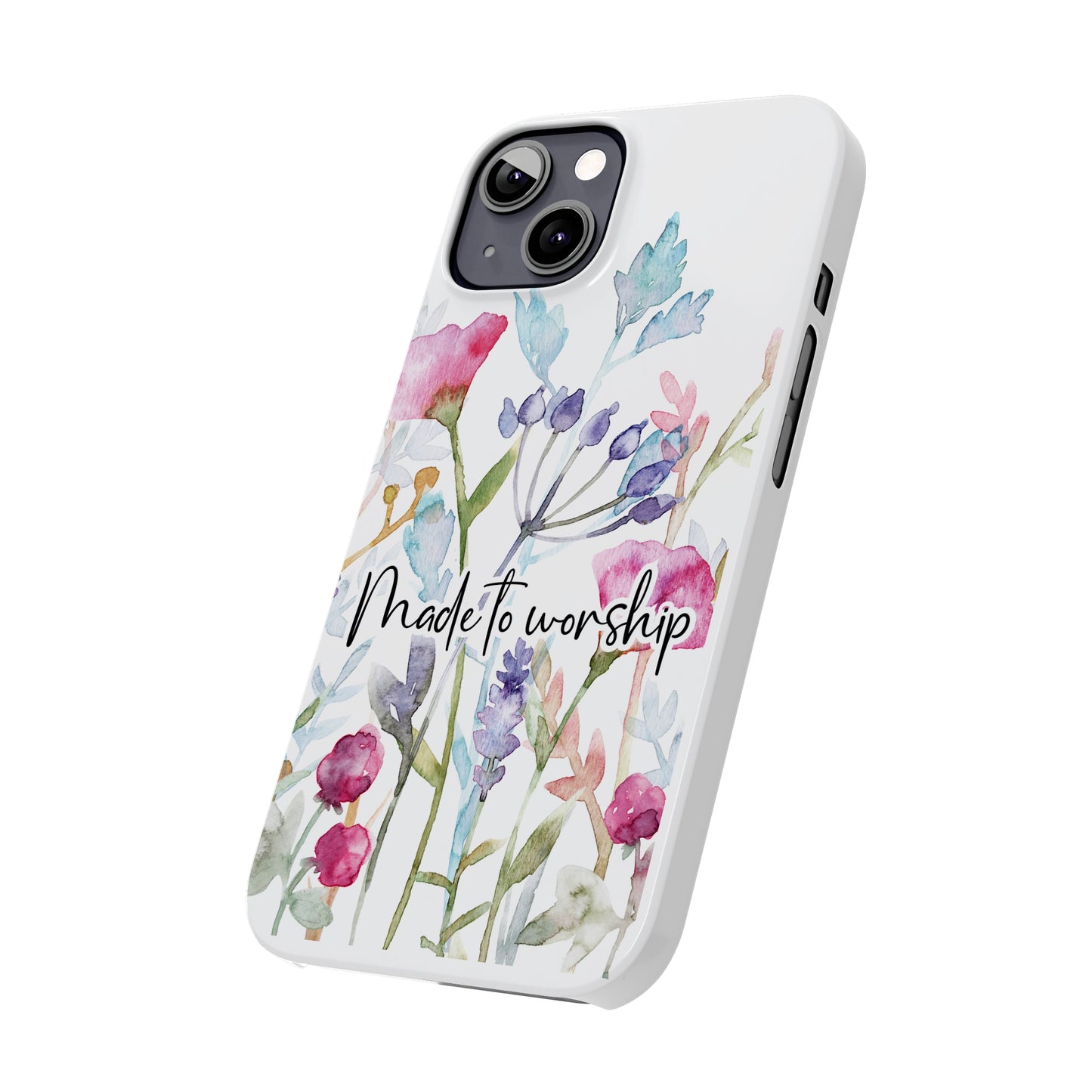 Made to Worship Slim Phone Case, made to worship, christian gift, cellphone case, slim phone case