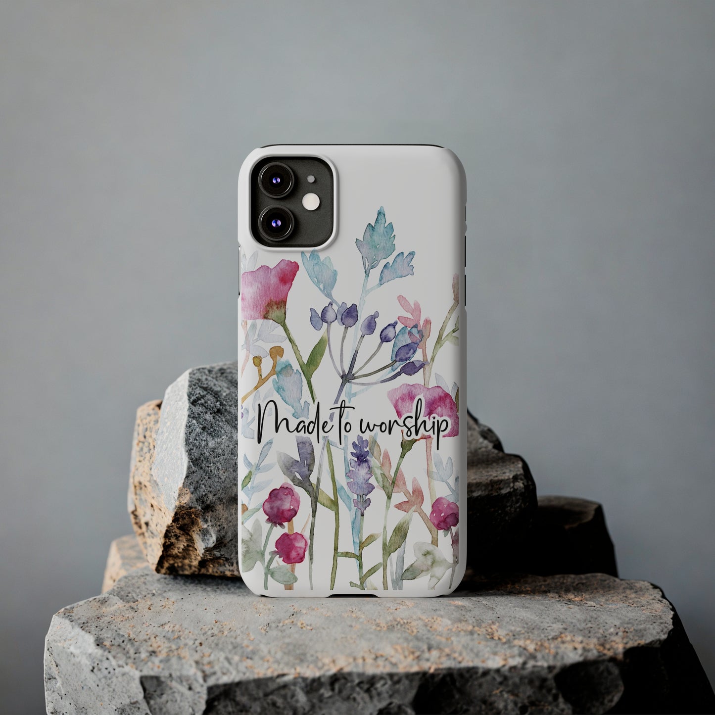 Made to Worship Slim Phone Case, made to worship, christian gift, cellphone case, slim phone case