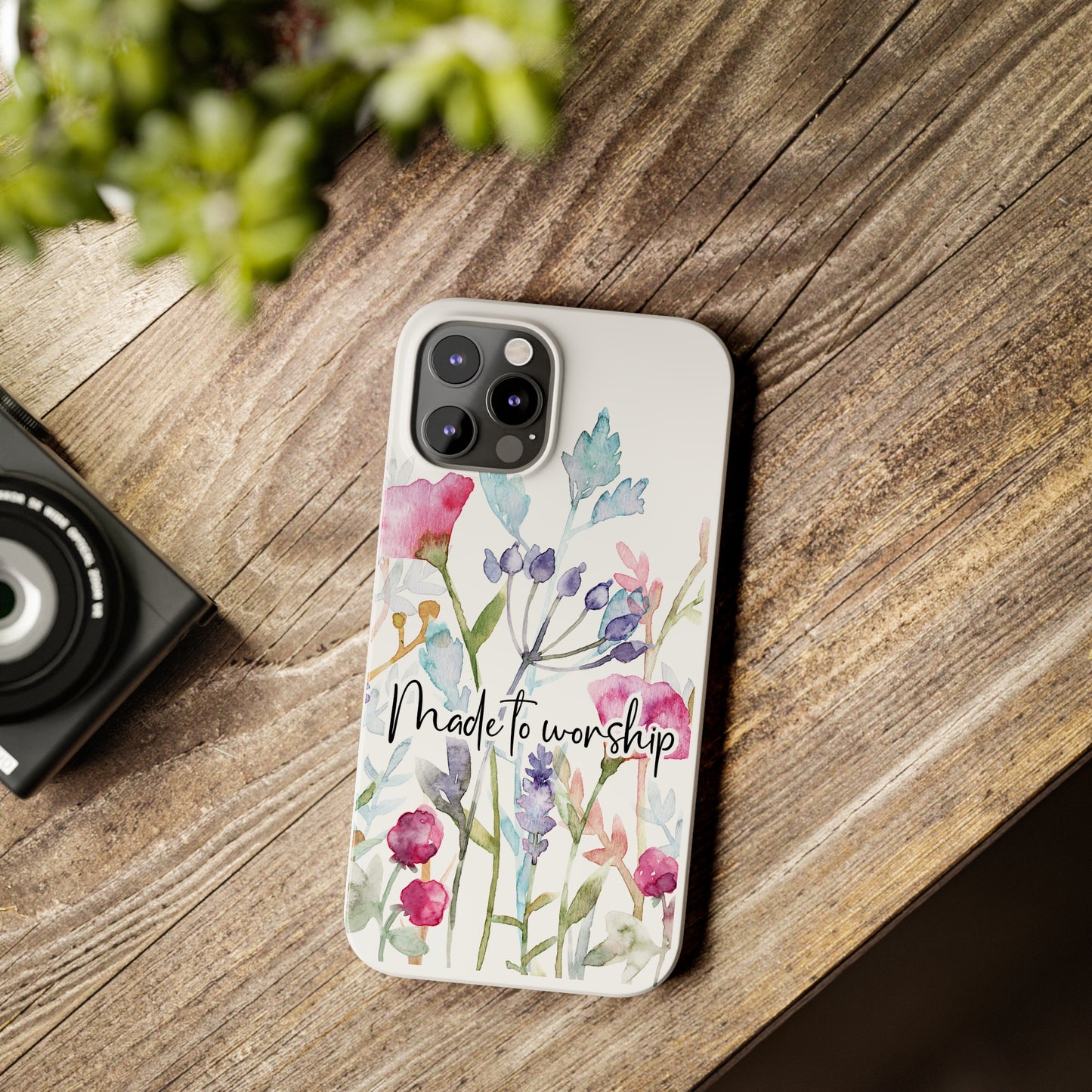 Made to Worship Slim Phone Case, made to worship, christian gift, cellphone case, slim phone case