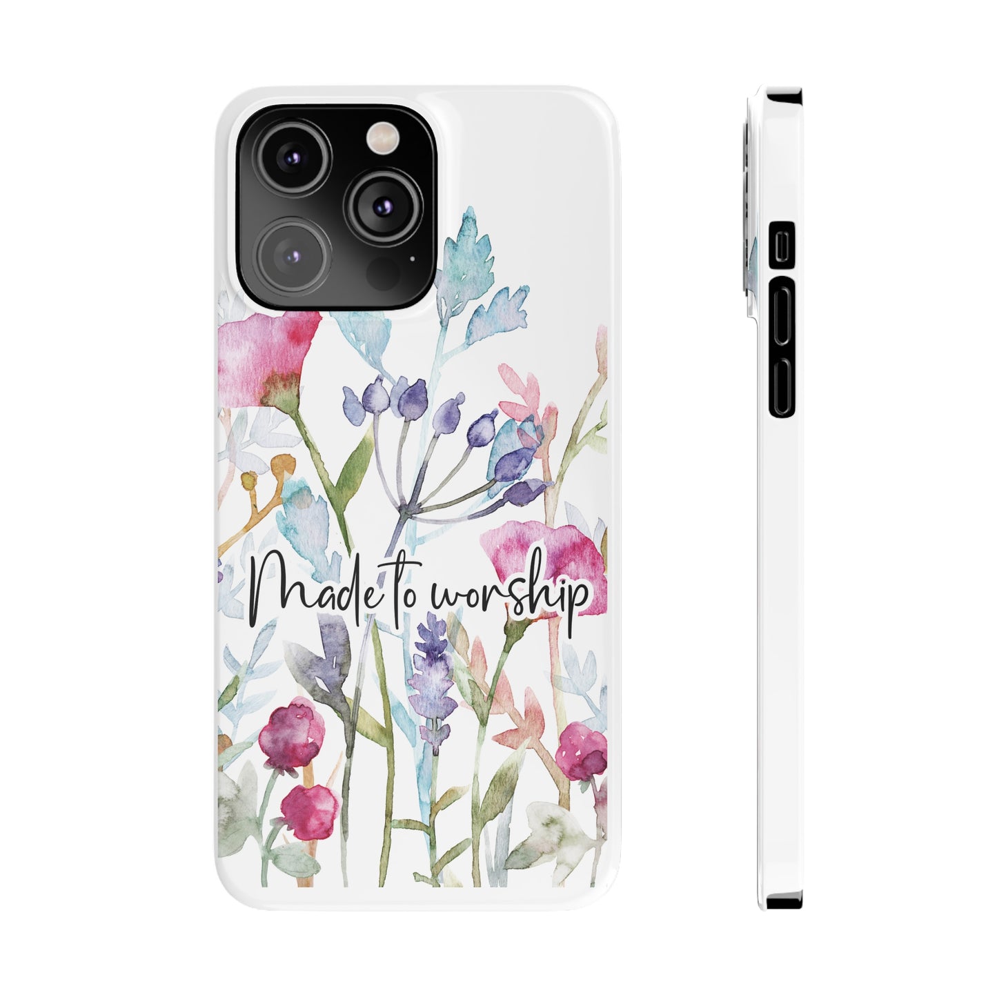 Made to Worship Slim Phone Case, made to worship, christian gift, cellphone case, slim phone case