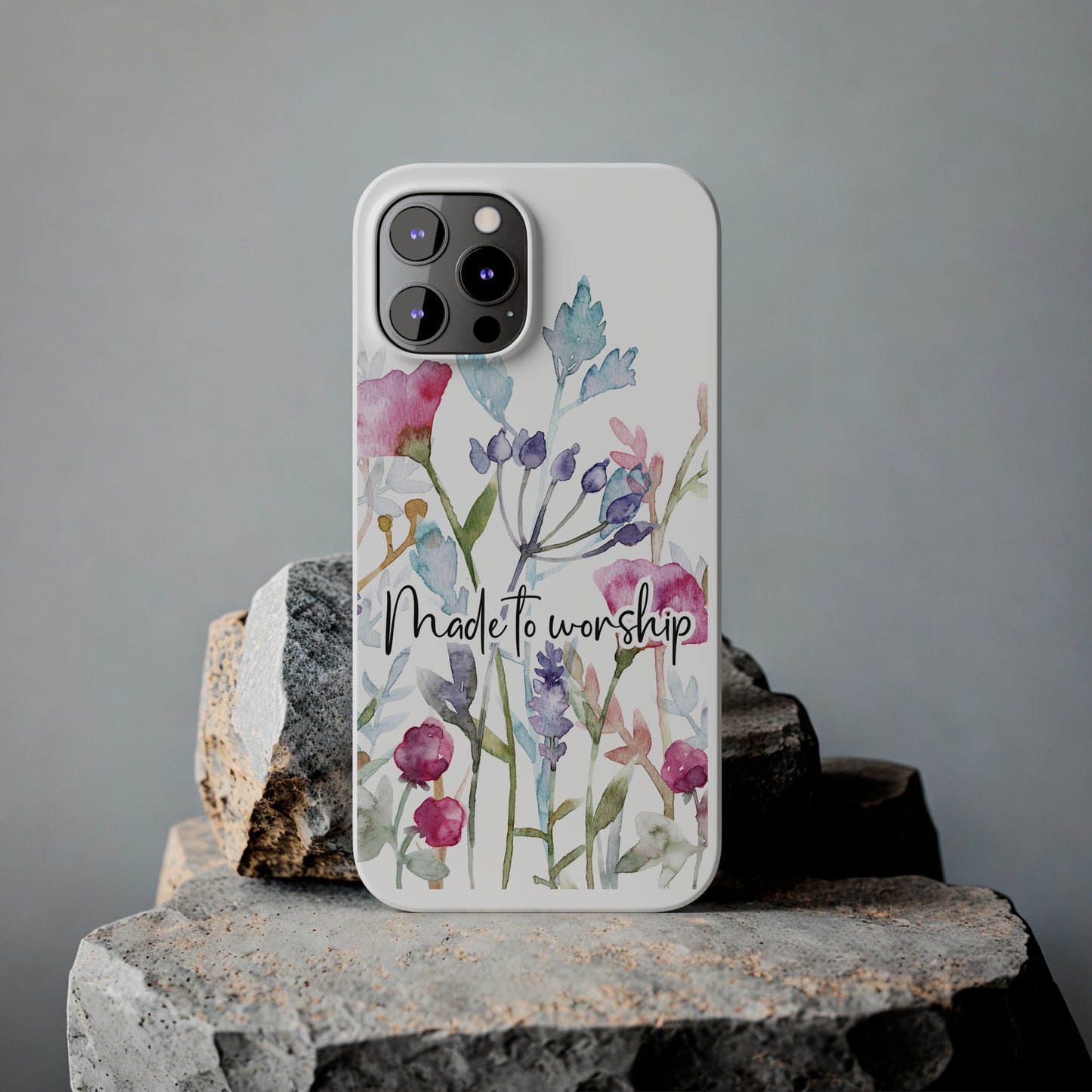 Made to Worship Slim Phone Case, made to worship, christian gift, cellphone case, slim phone case