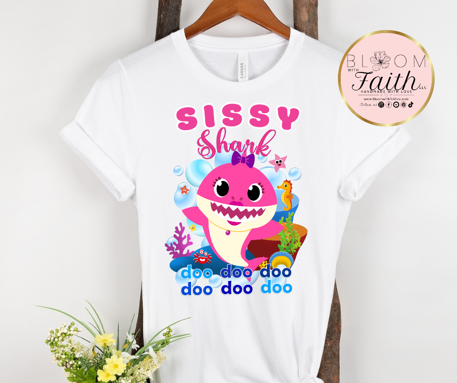 Baby shark personalized family shirts