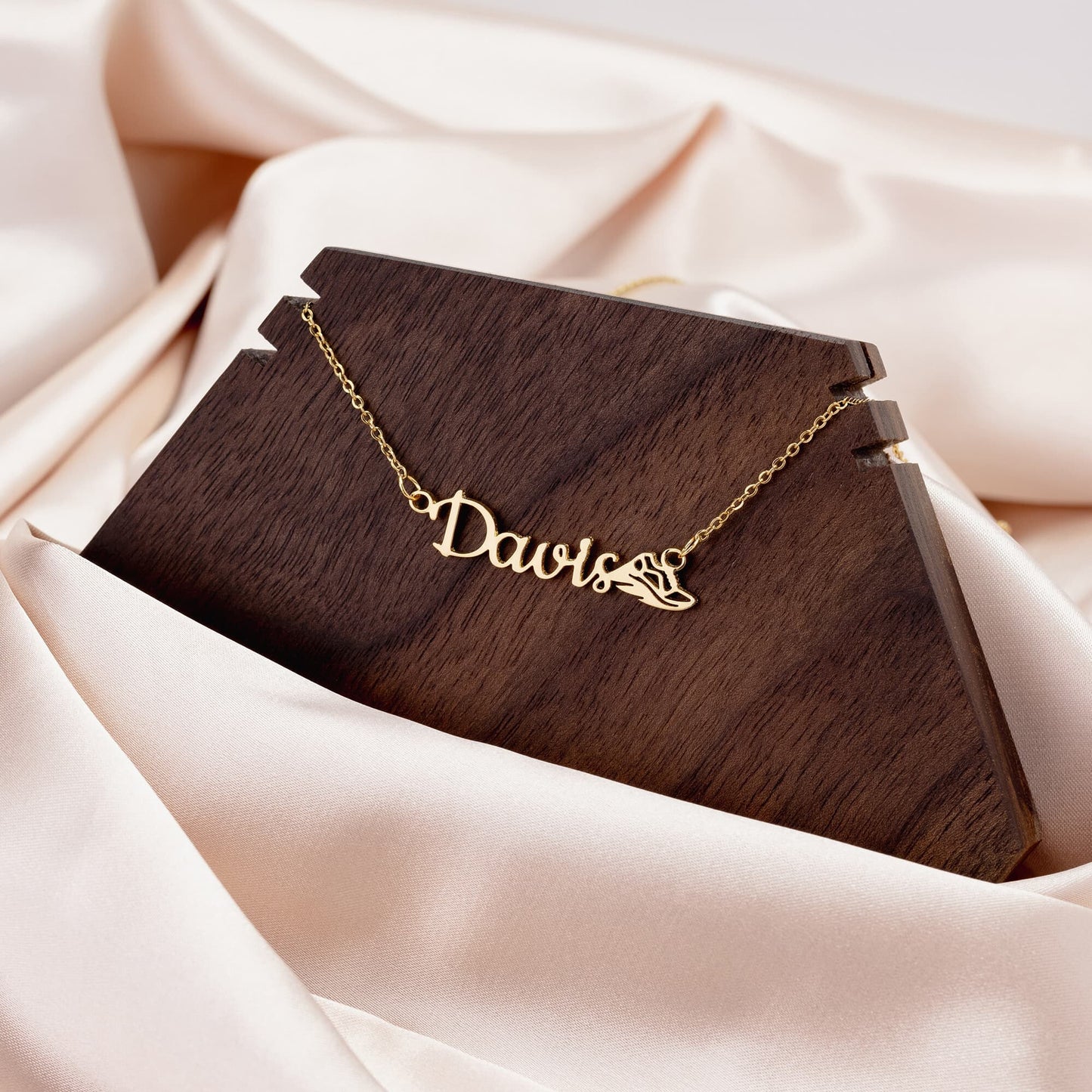 Custom Sports Name & number + sport charm necklace