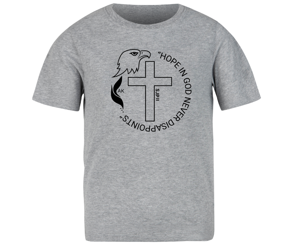 "Hope in God never disappoints" Youth shirt
