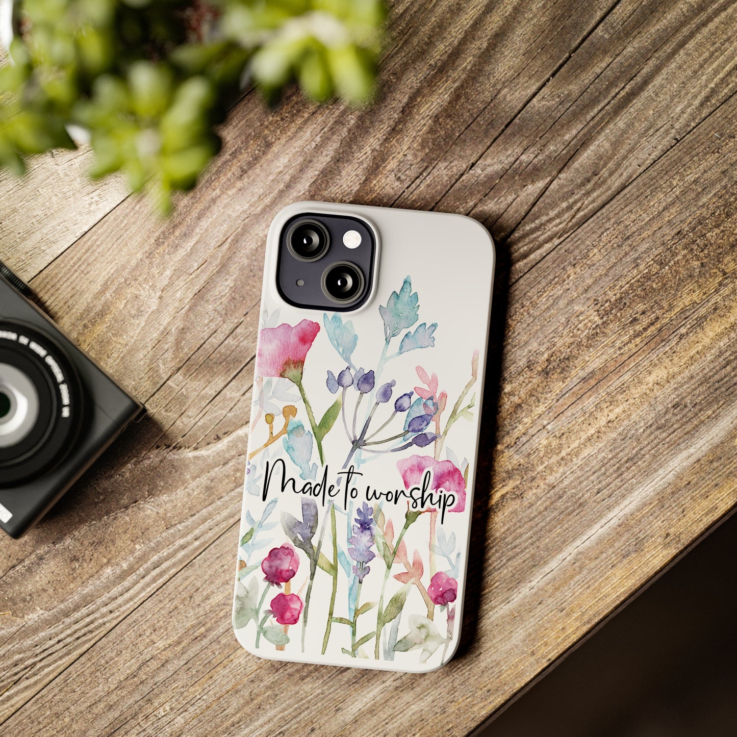 Made to Worship Slim Phone Case, made to worship, christian gift, cellphone case, slim phone case