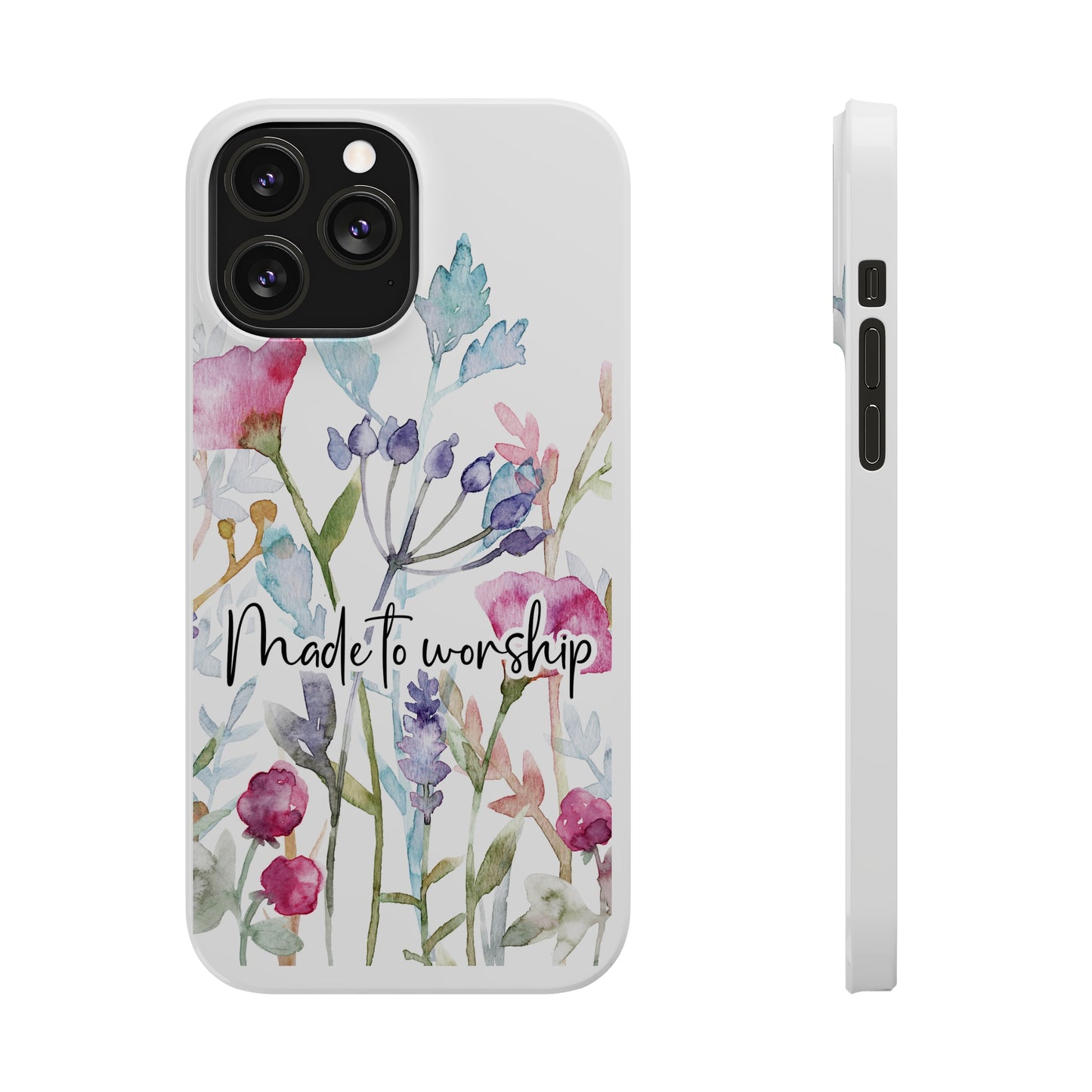 Made to Worship Slim Phone Case, made to worship, christian gift, cellphone case, slim phone case