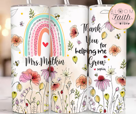 Teacher tumbler personalized
