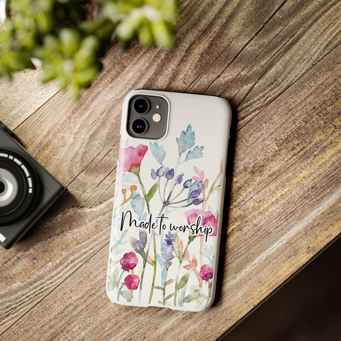 Made to Worship Slim Phone Case, made to worship, christian gift, cellphone case, slim phone case