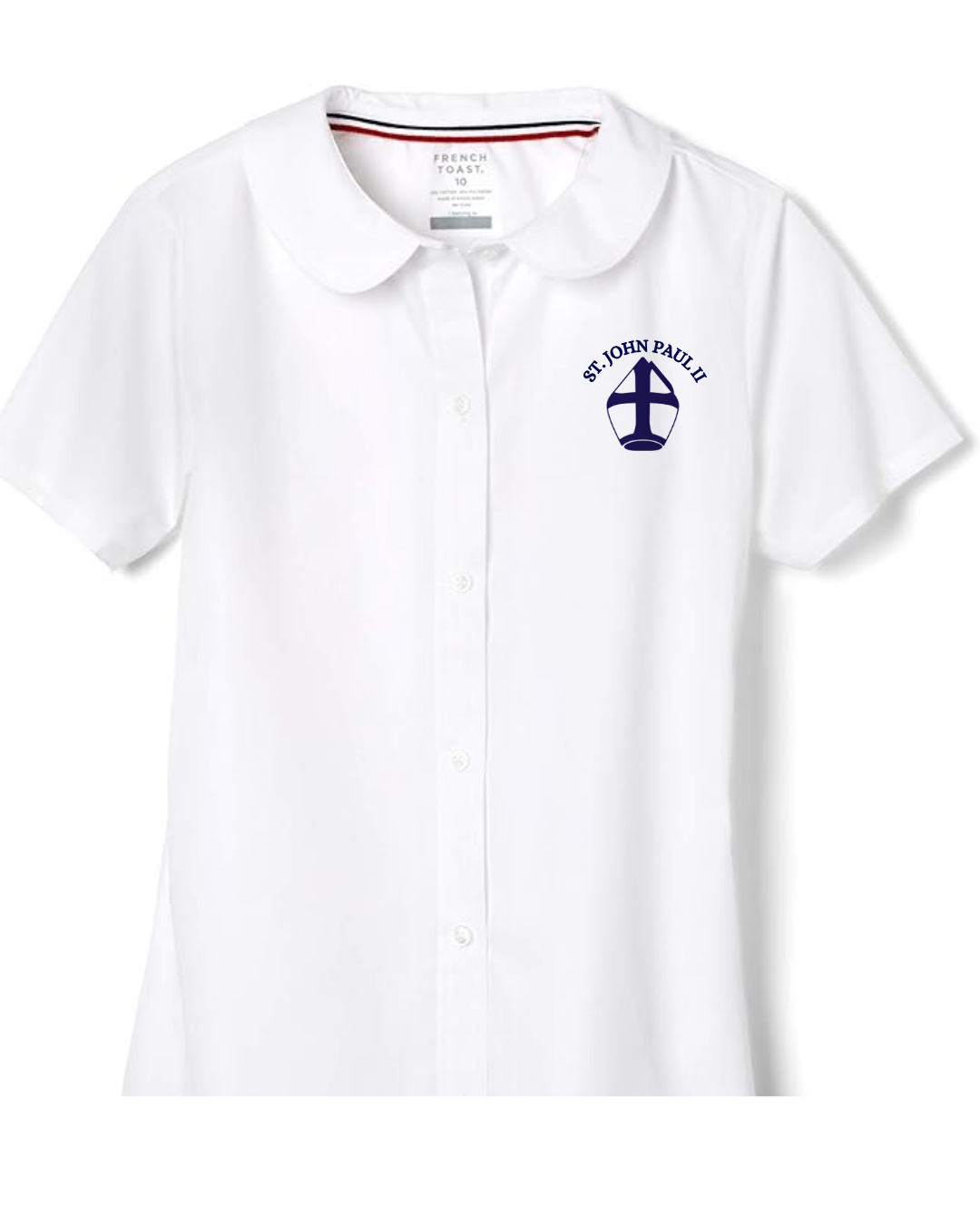 Peter Pan Collar Short Sleeve Blouse