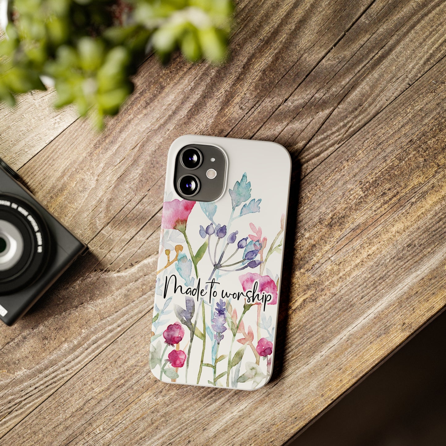 Made to Worship Slim Phone Case, made to worship, christian gift, cellphone case, slim phone case
